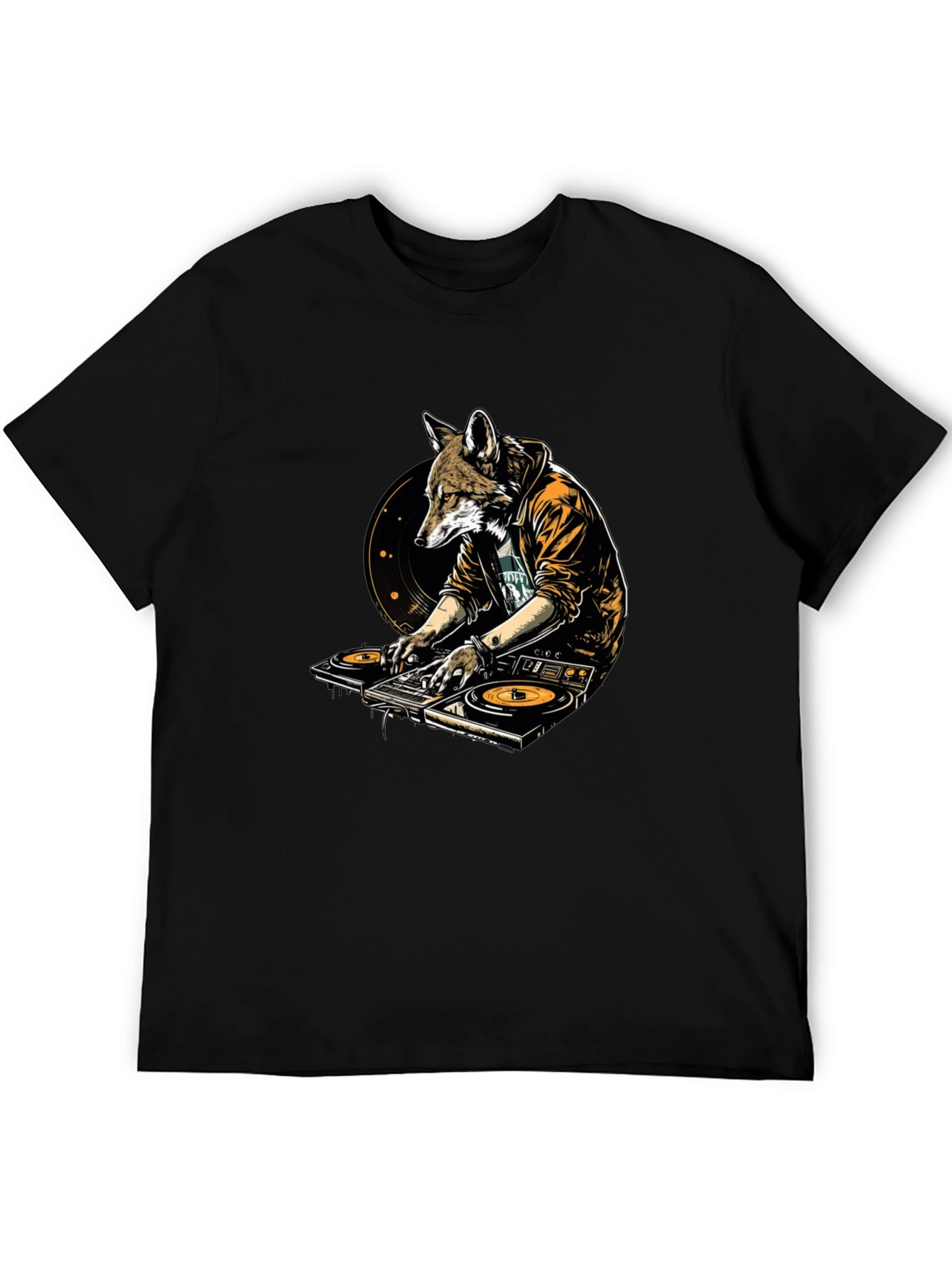 DJ Fox Graphic T-Shirt - Unique Animal Design