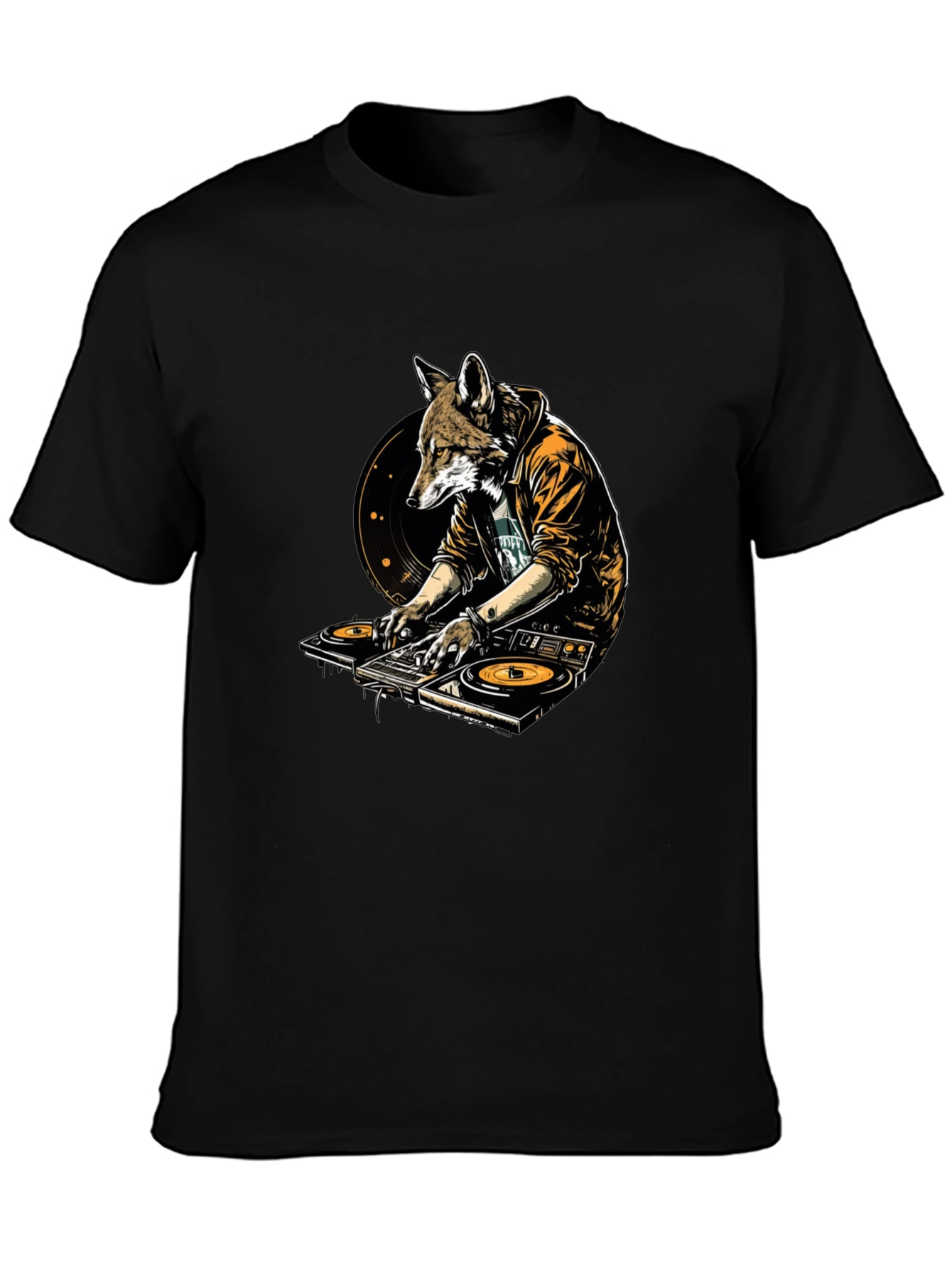 DJ Fox Graphic T-Shirt - Unique Animal Design