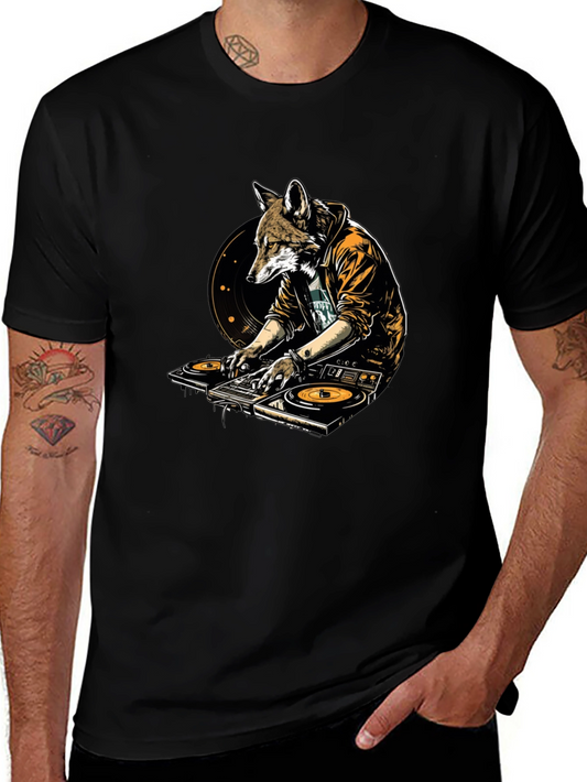 DJ Fox Graphic T-Shirt - Unique Animal Design