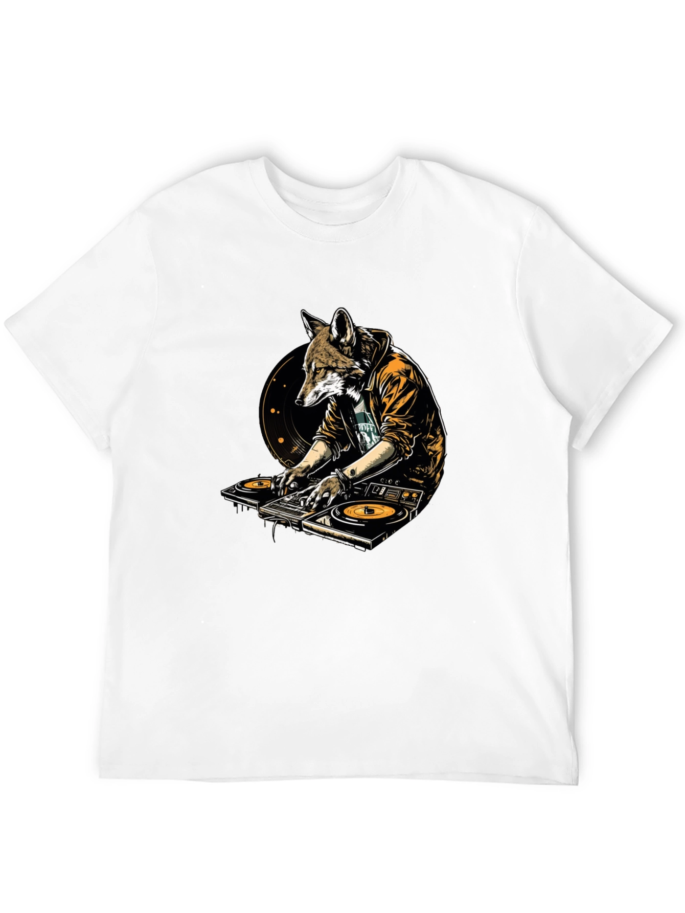 DJ Fox Graphic T-Shirt - Unique Animal Design