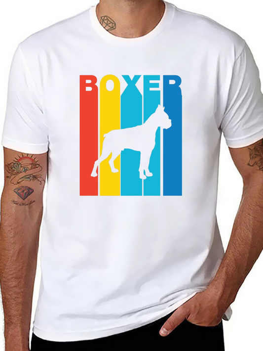 Boxer Dog Silhouette Graphic Tee