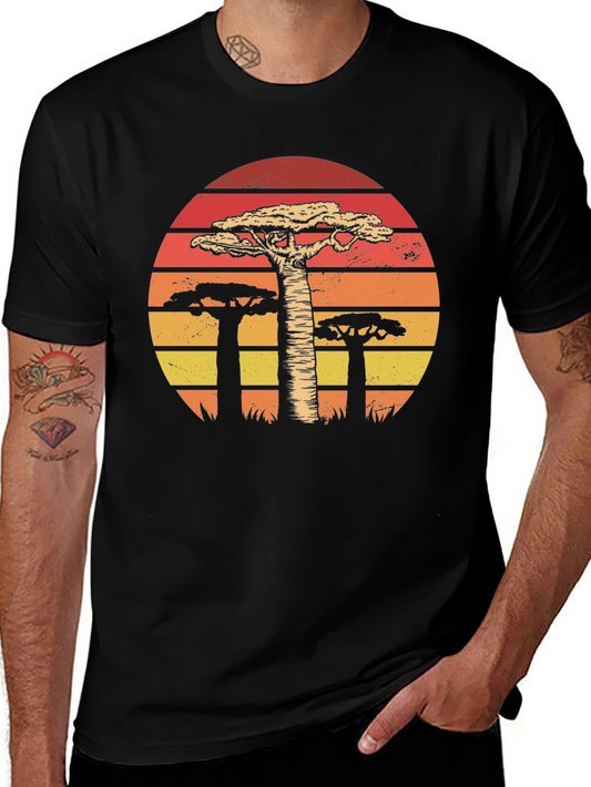 Baobab Sunset Graphic Tee - Stylish Nature Shirt
