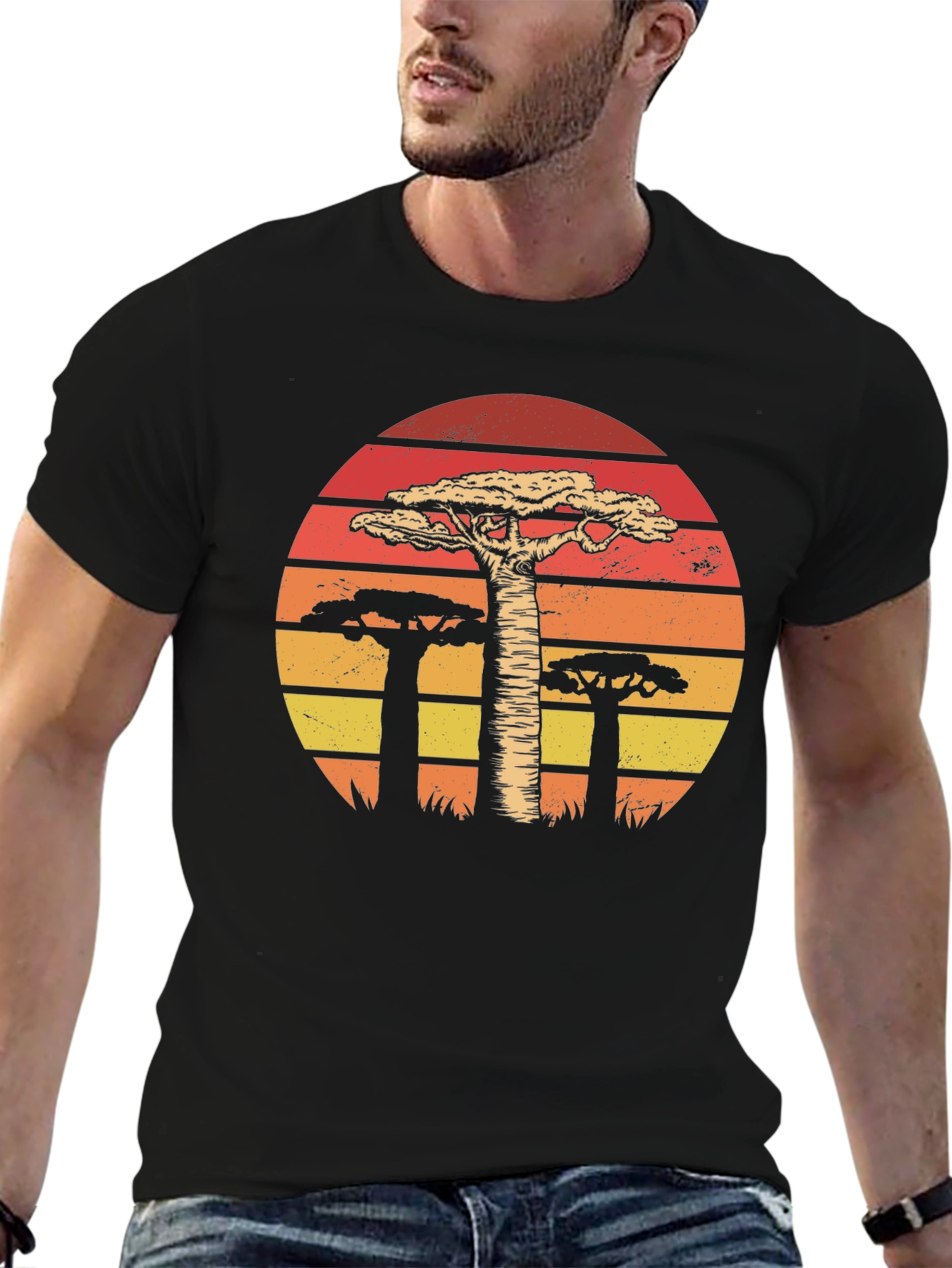 Baobab Sunset Graphic Tee - Stylish Nature Shirt