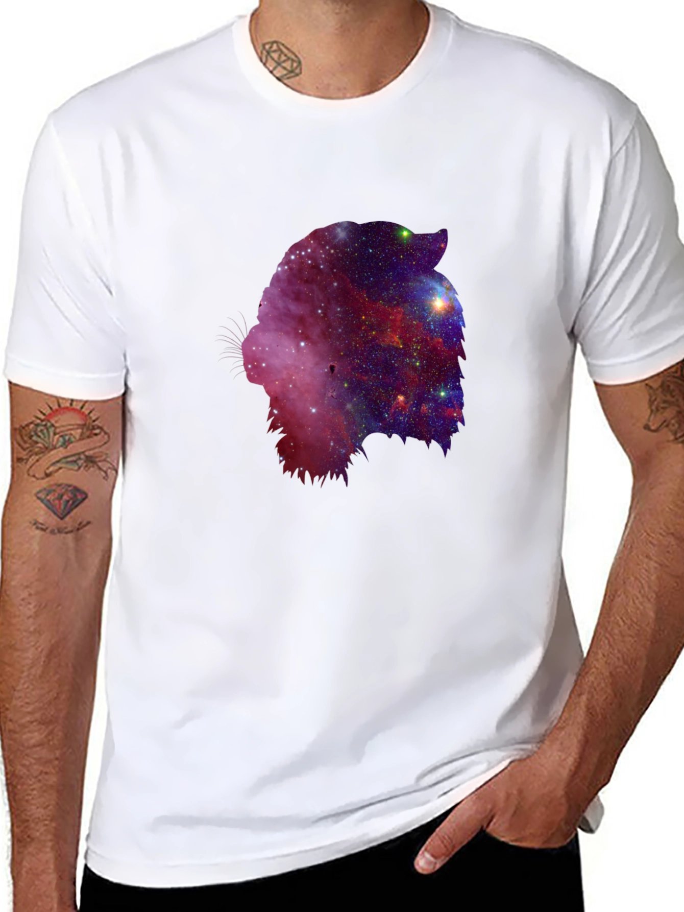 Nebula Lion Black T-Shirt