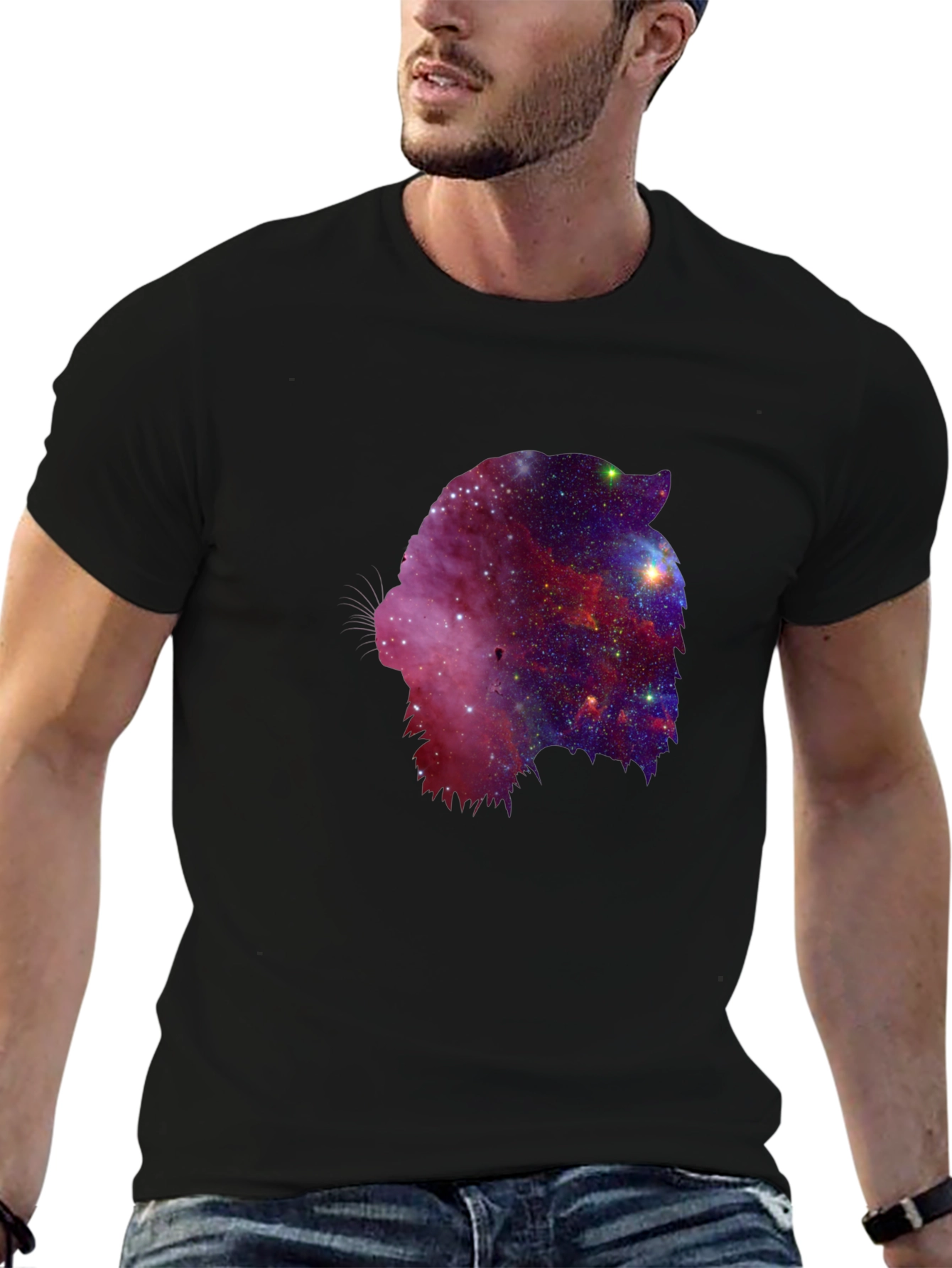 Nebula Lion Black T-Shirt