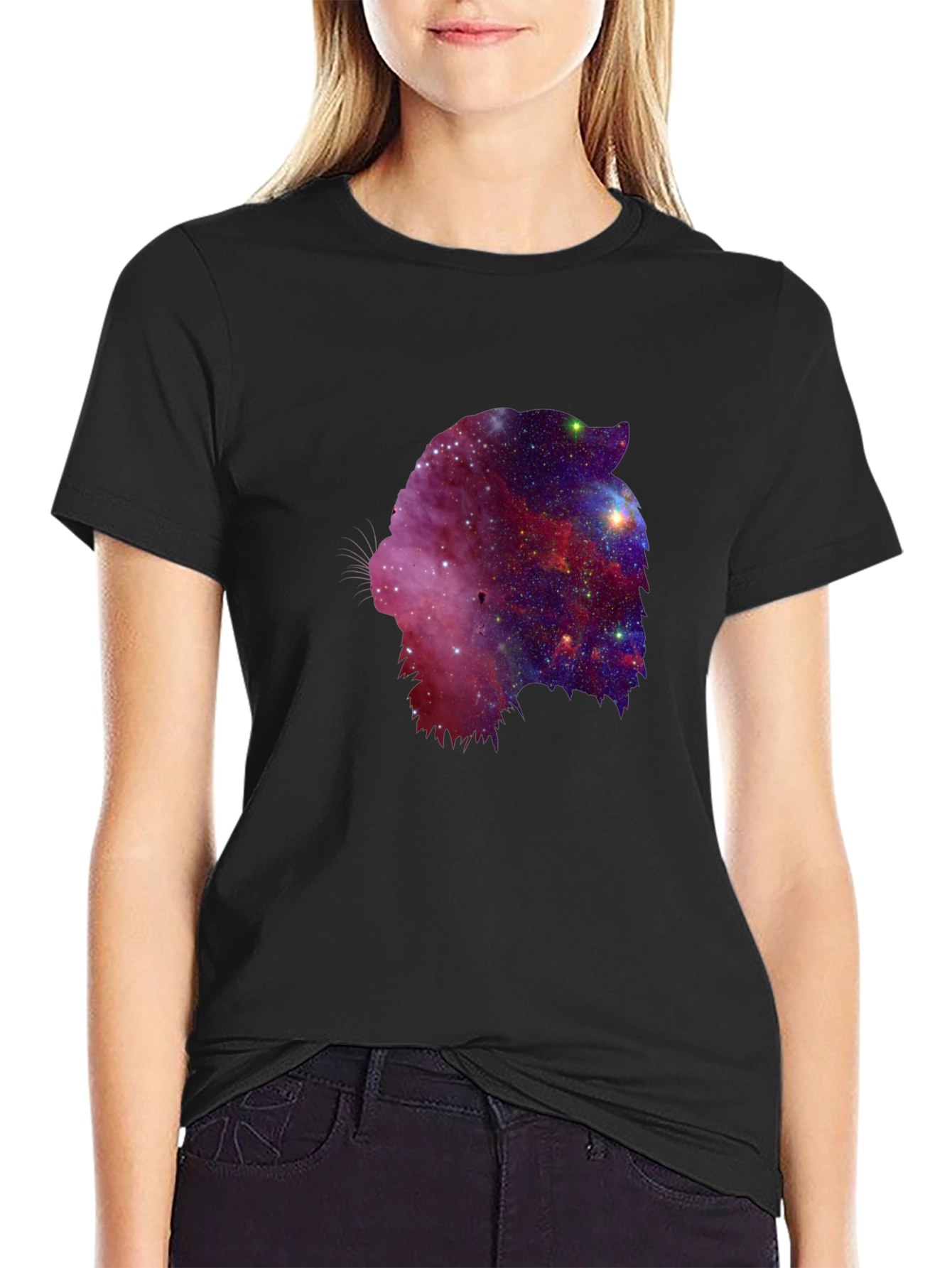 Nebula Lion Black T-Shirt