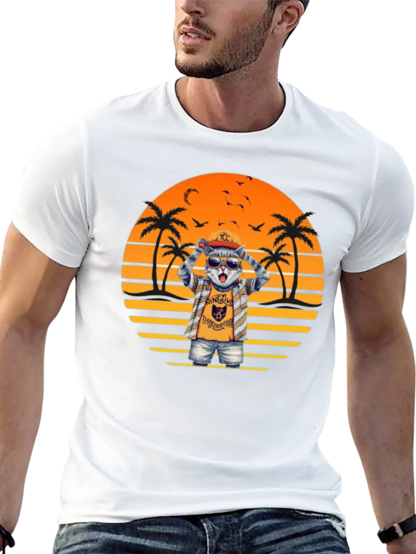Cool Cat Sunset T-Shirt