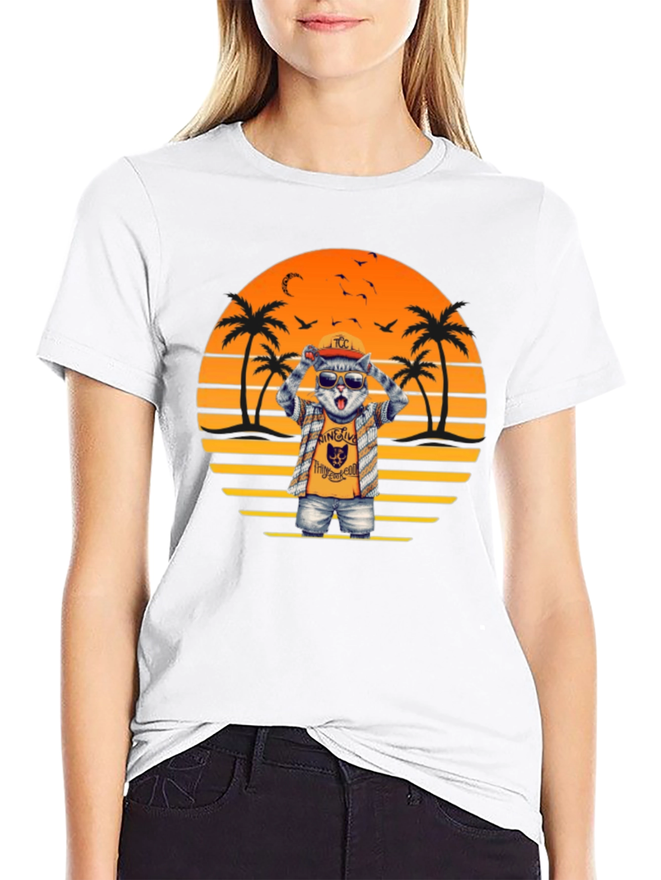 Cool Cat Sunset T-Shirt