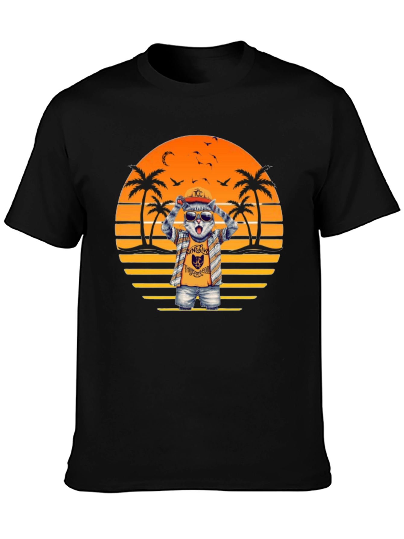 Cool Cat Sunset T-Shirt