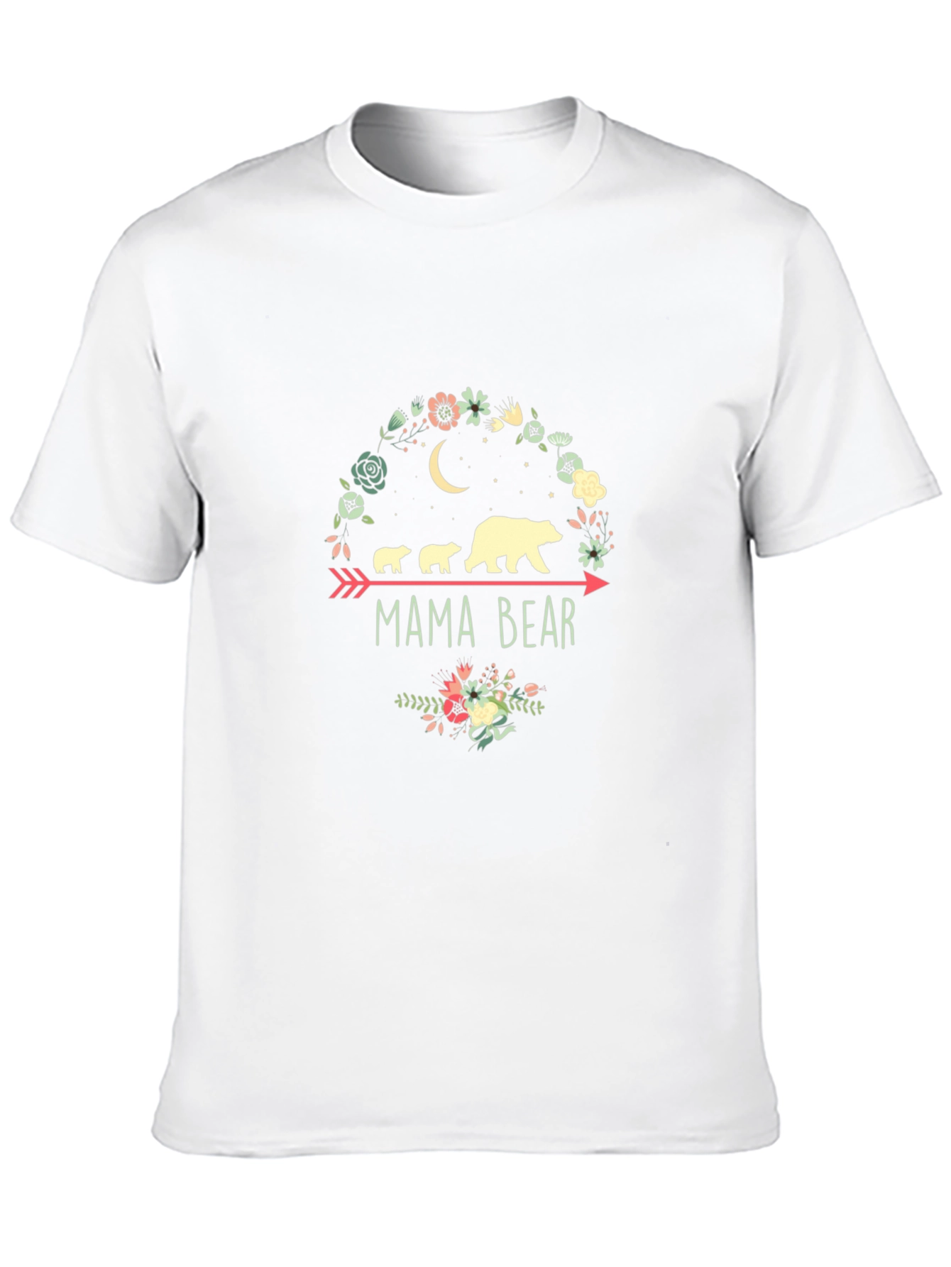 Mama Bear Graphic Tee - Cute Family Bear Shirt