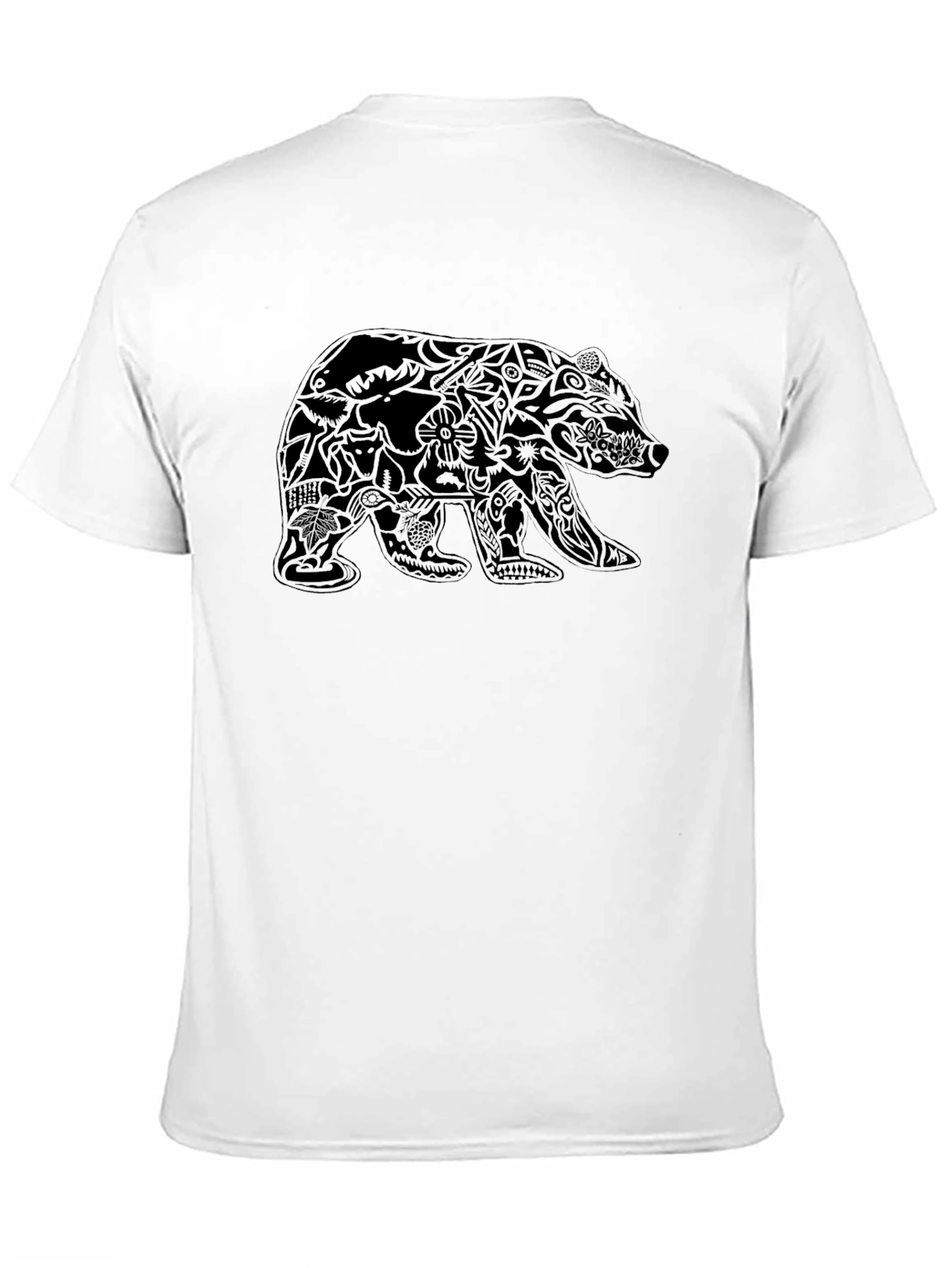 Black Bear Graphic Print Mens T-Shirt