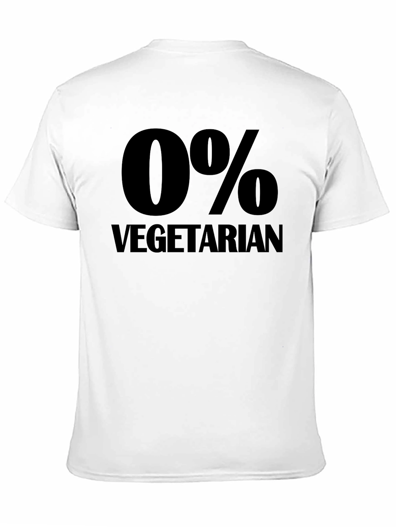 0% Vegetarian Graphic Tee - Humorous Statement Shirt