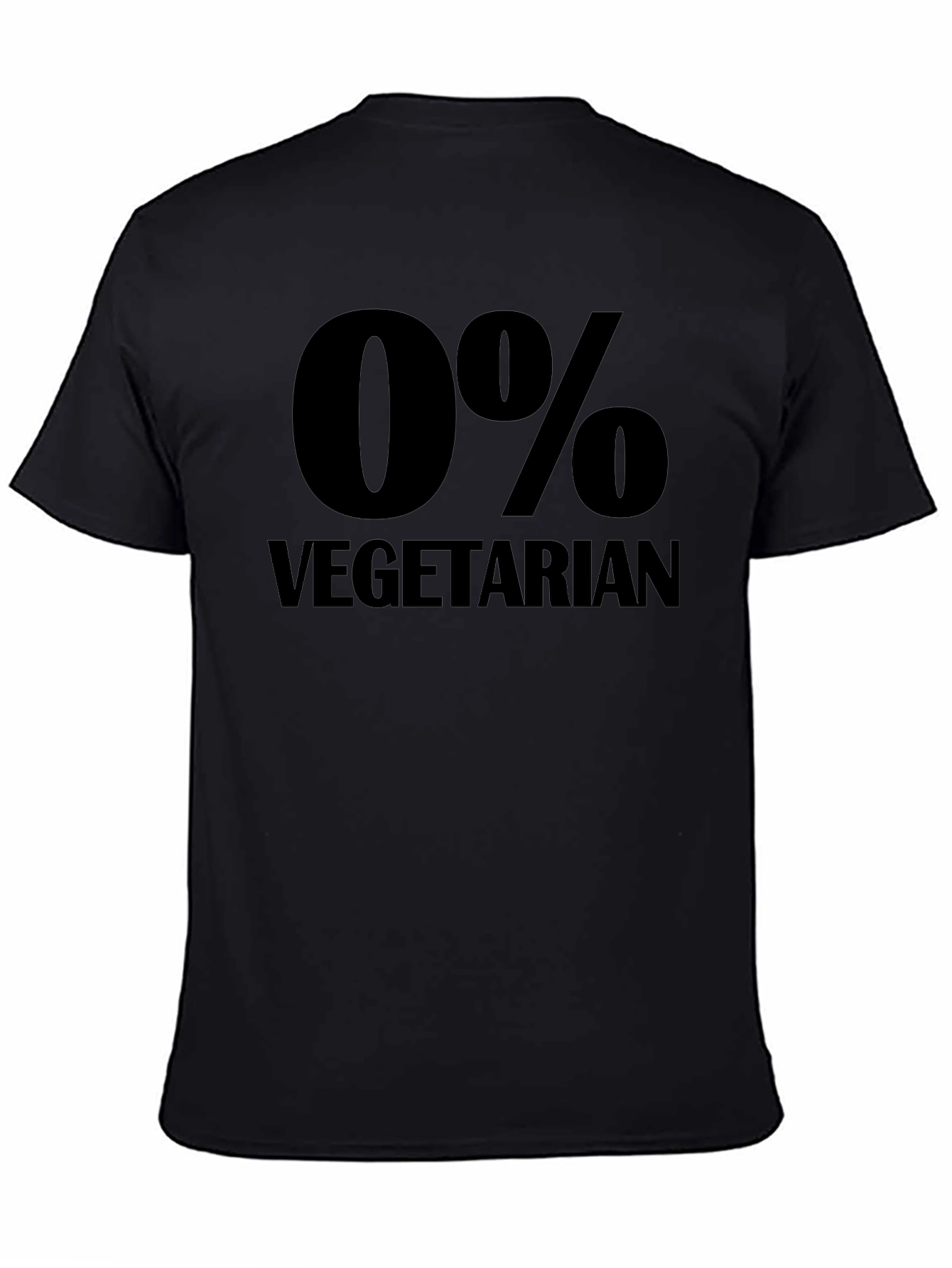 0% Vegetarian Graphic Tee - Humorous Statement Shirt