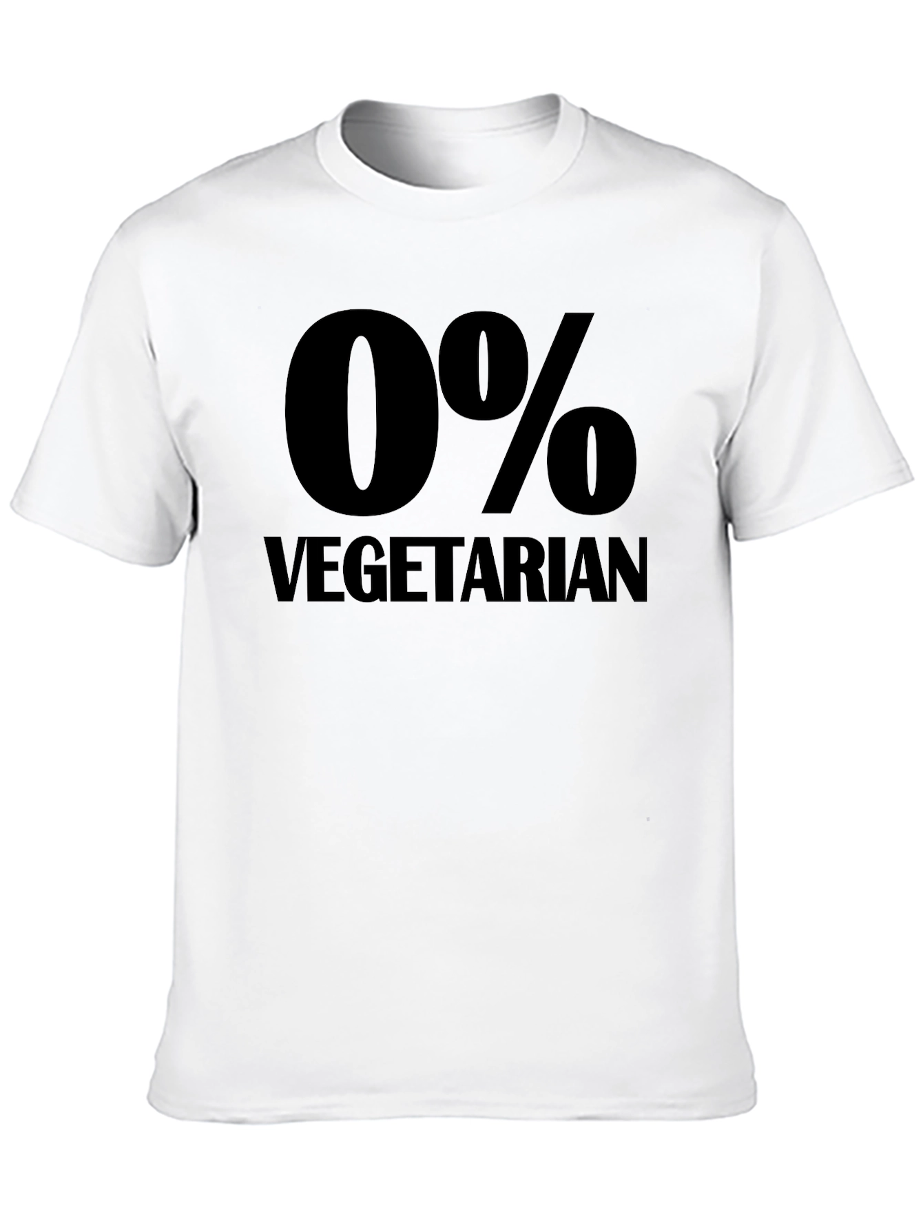 0% Vegetarian Graphic Tee - Humorous Statement Shirt