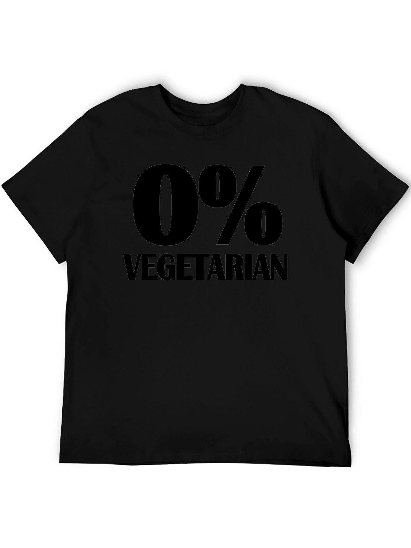 0% Vegetarian Graphic Tee - Humorous Statement Shirt