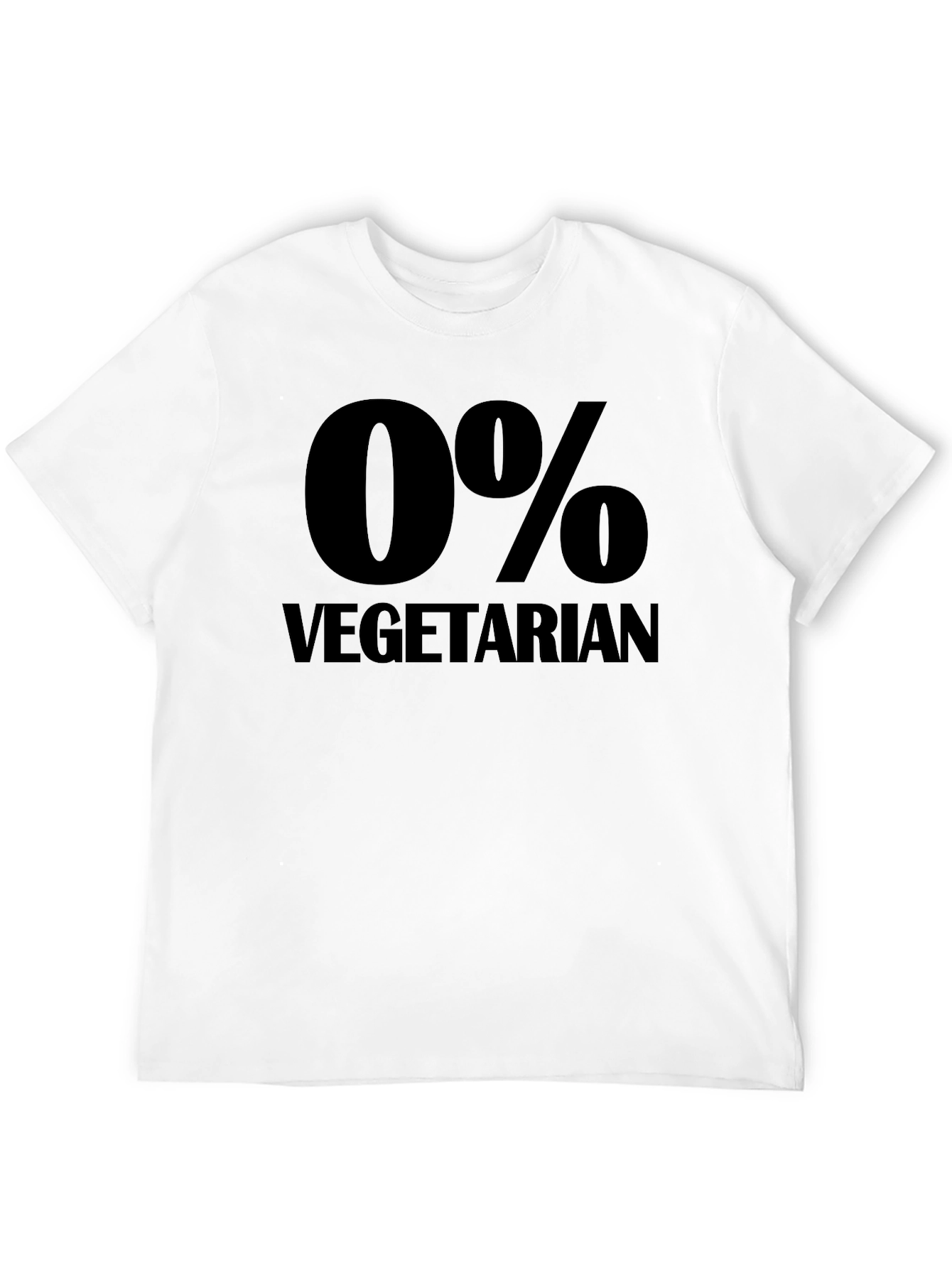 0% Vegetarian Graphic Tee - Humorous Statement Shirt