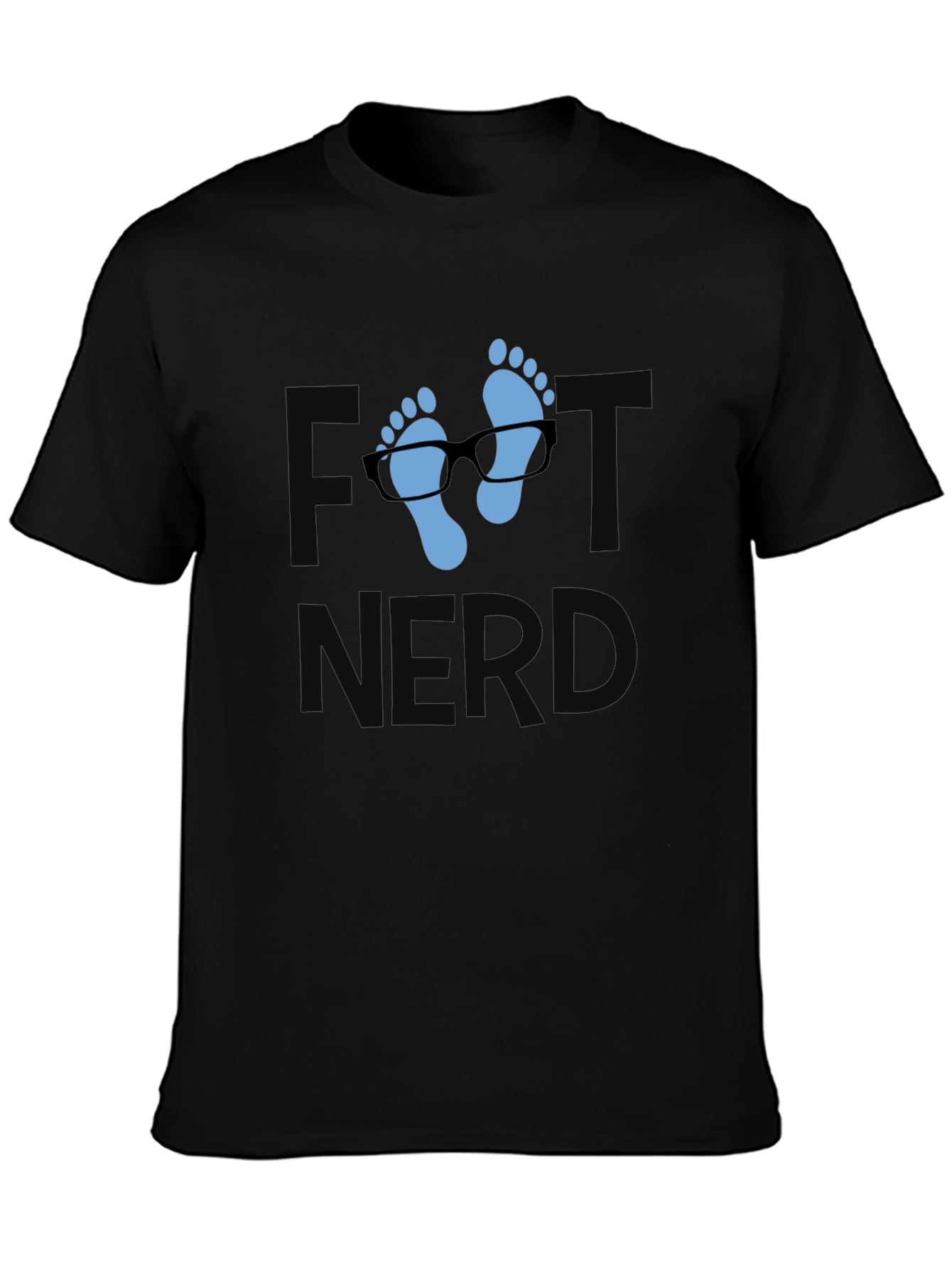 Foot Nerd Graphic Tee - Black Cotton T-Shirt
