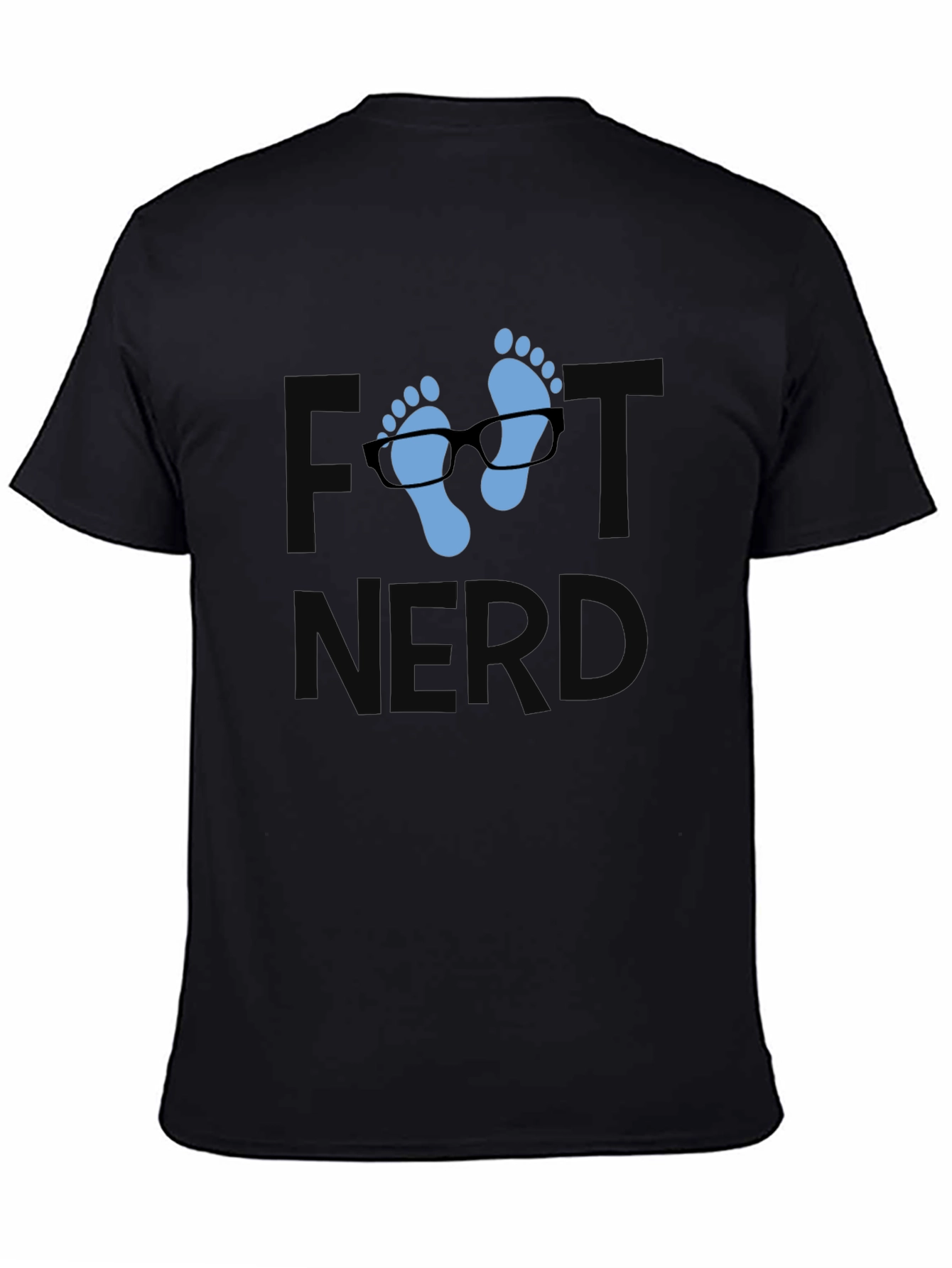 Foot Nerd Graphic Tee - Black Cotton T-Shirt