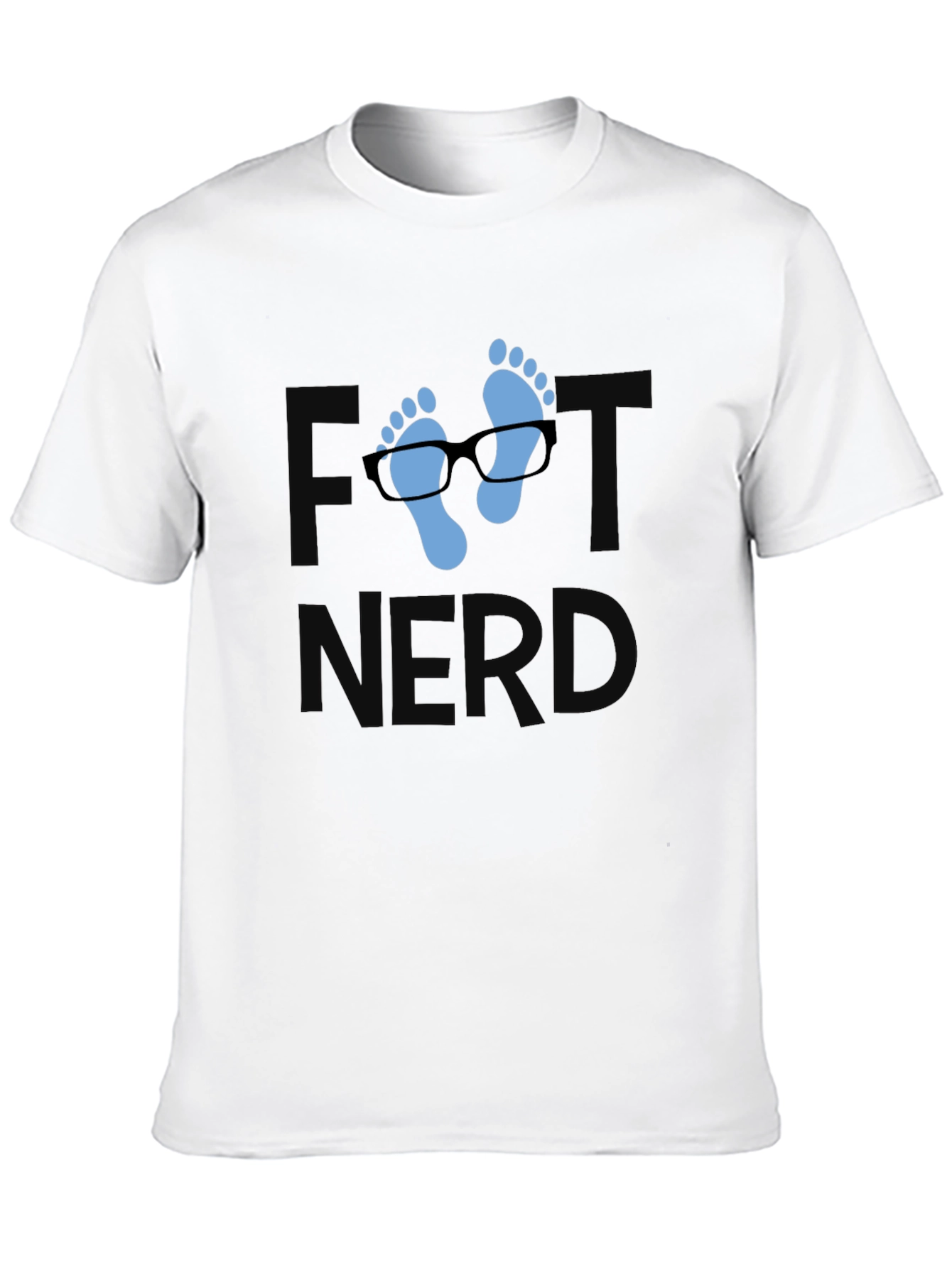 Foot Nerd Graphic Tee - Black Cotton T-Shirt