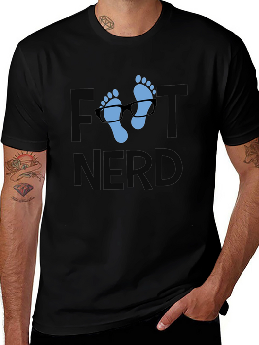 Foot Nerd Graphic Tee - Black Cotton T-Shirt