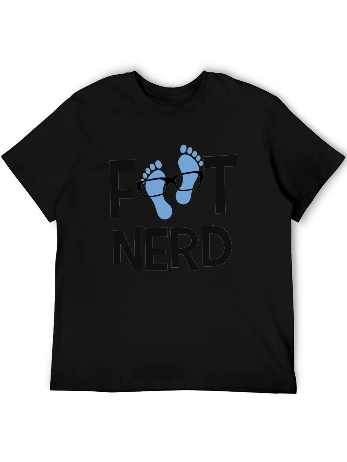 Foot Nerd Graphic Tee - Black Cotton T-Shirt