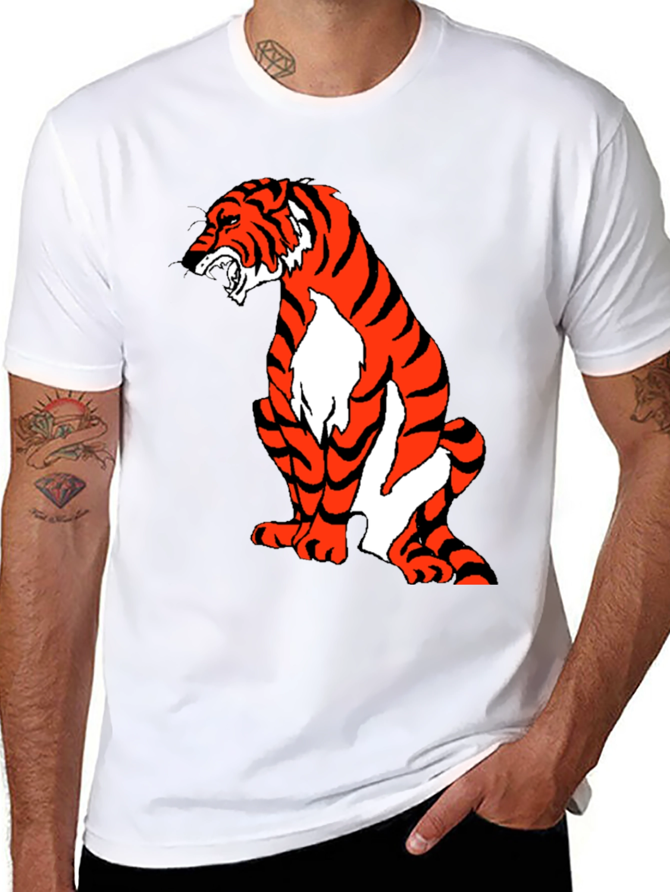 Tiger Graphic Black T-Shirt