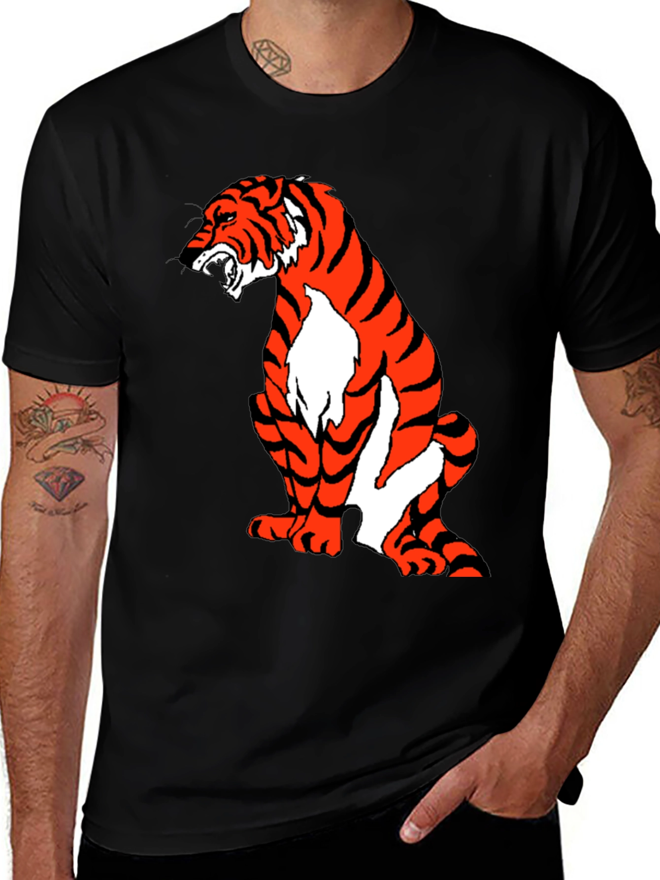 Tiger Graphic Black T-Shirt