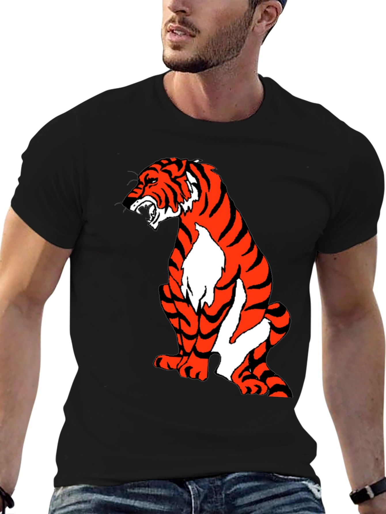 Tiger Graphic Black T-Shirt