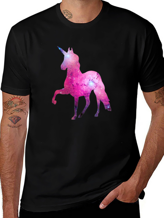 Unicorn Galaxy T-Shirt - Black Cotton Blend
