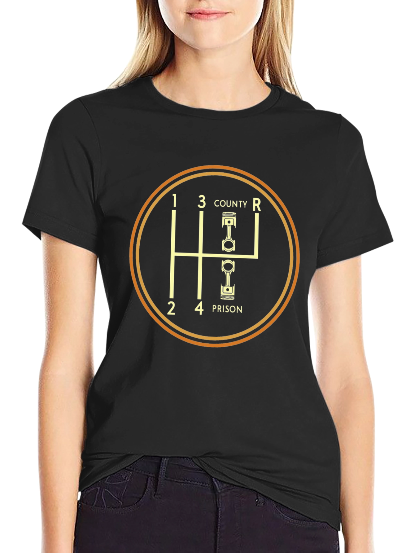 Gear Shift T-Shirt - County Prison Design