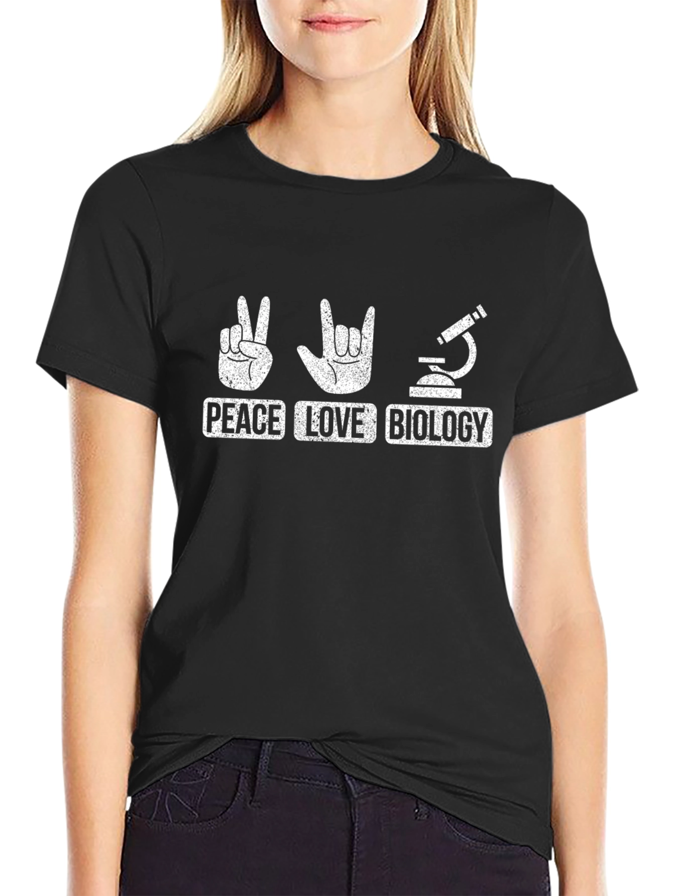 Peace Love Biology T-Shirt - Science Geek Tee