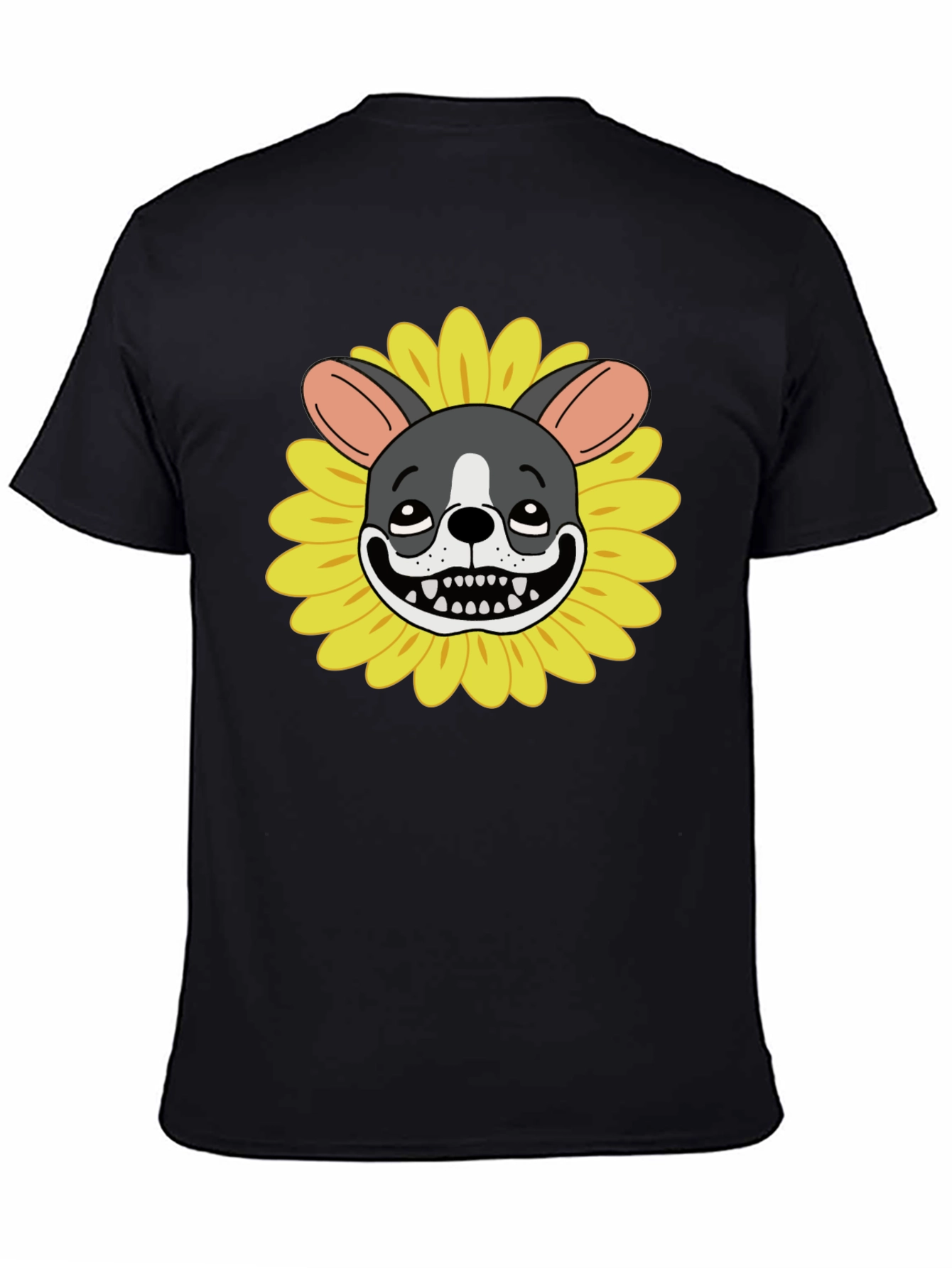 Dog Sunflower Graphic Tee - Quirky Unisex T-Shirt