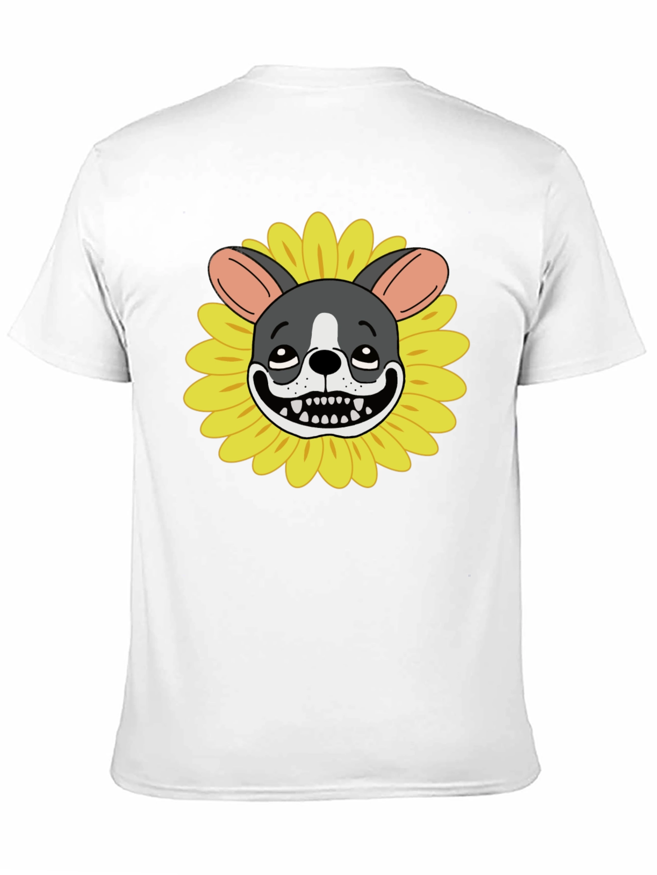 Dog Sunflower Graphic Tee - Quirky Unisex T-Shirt
