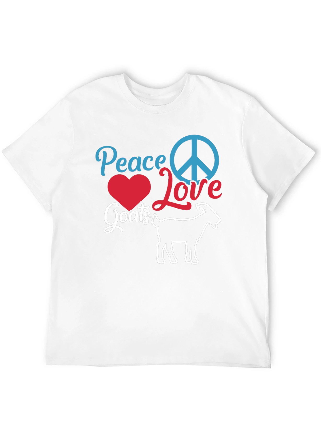 Peace Love Goats Black T-Shirt