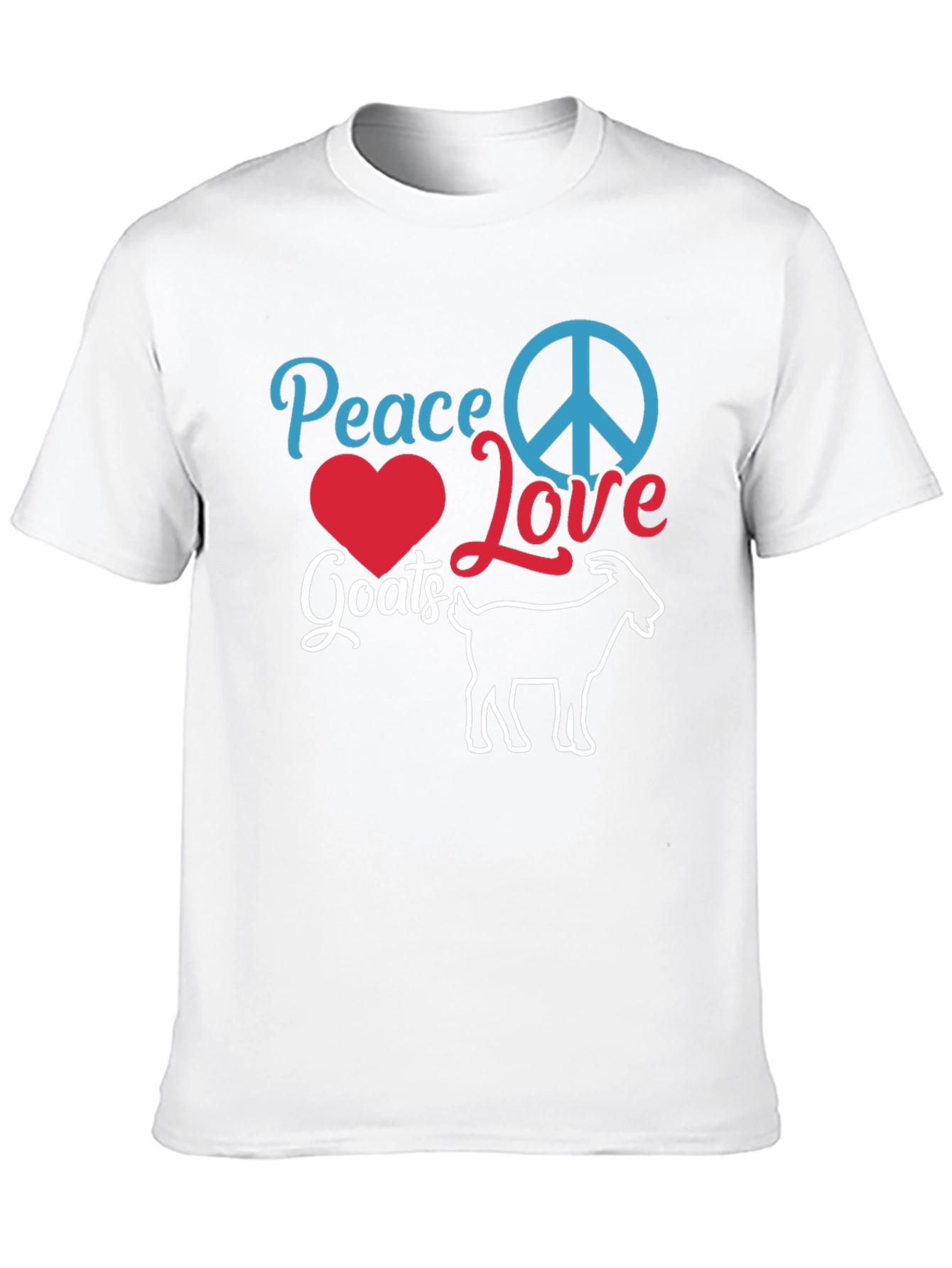 Peace Love Goats Black T-Shirt