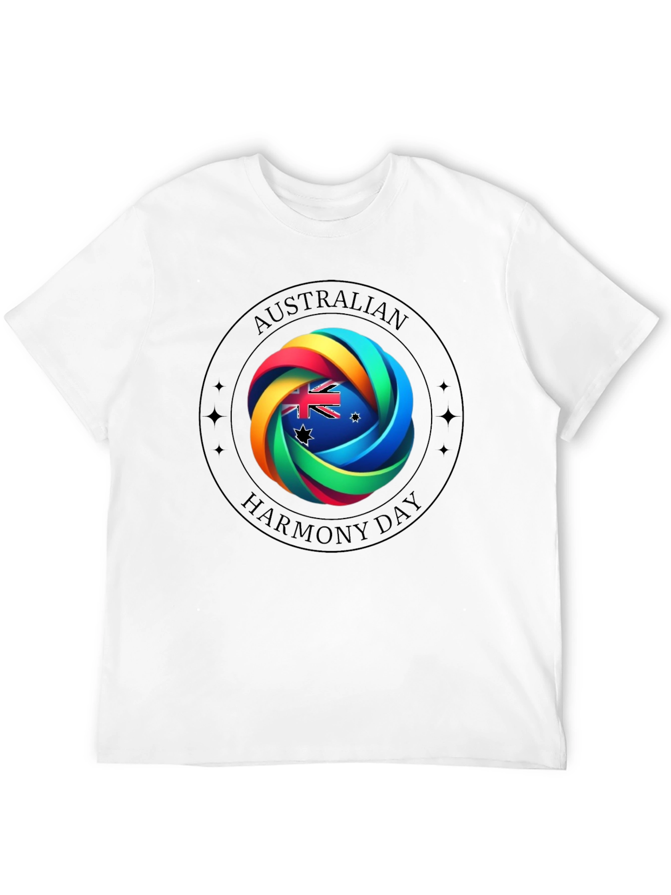 Australian Harmony Day Black T-Shirt