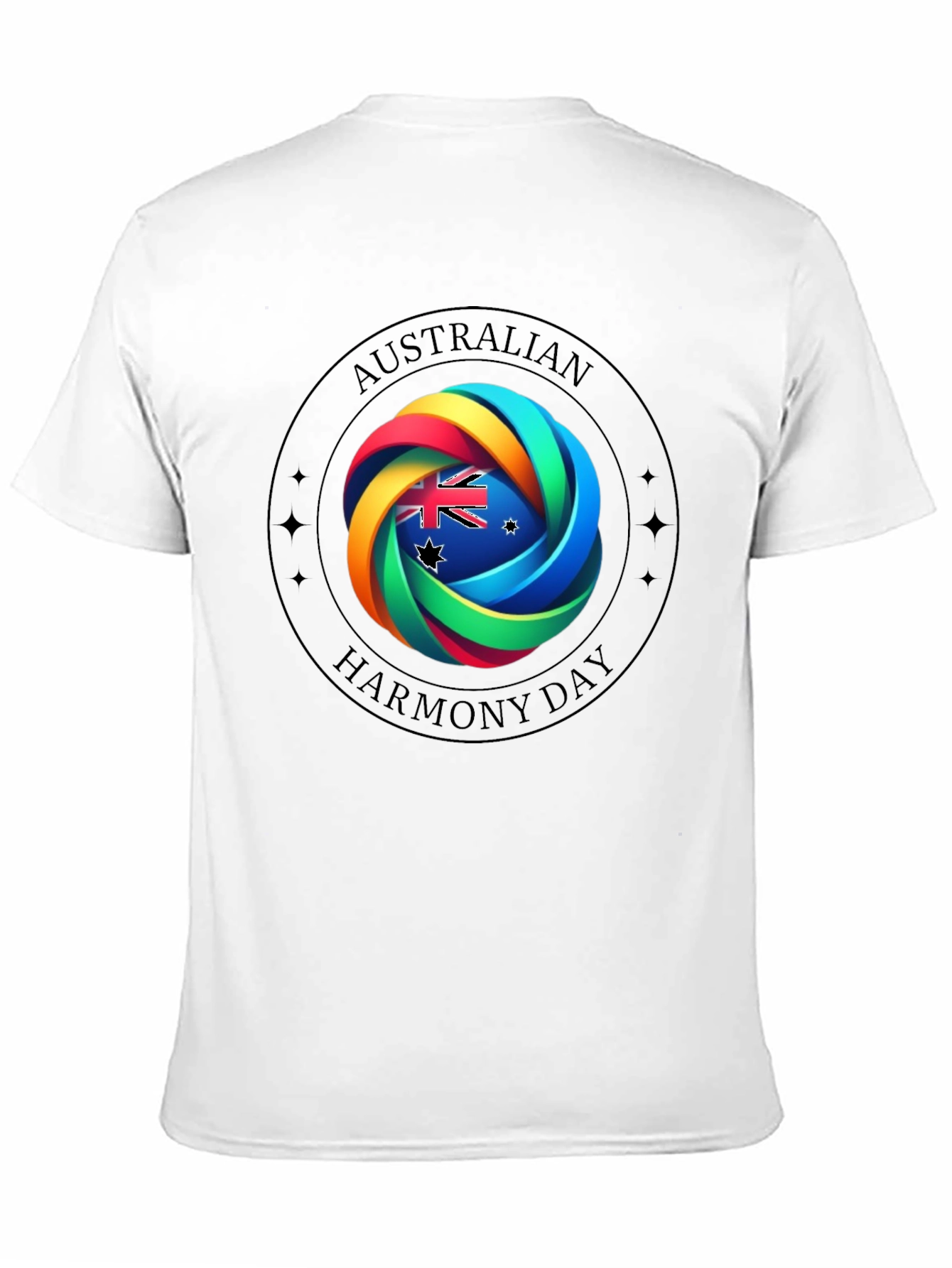 Australian Harmony Day Black T-Shirt