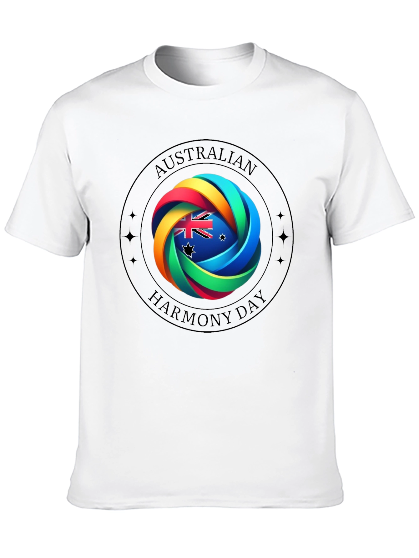 Australian Harmony Day Black T-Shirt