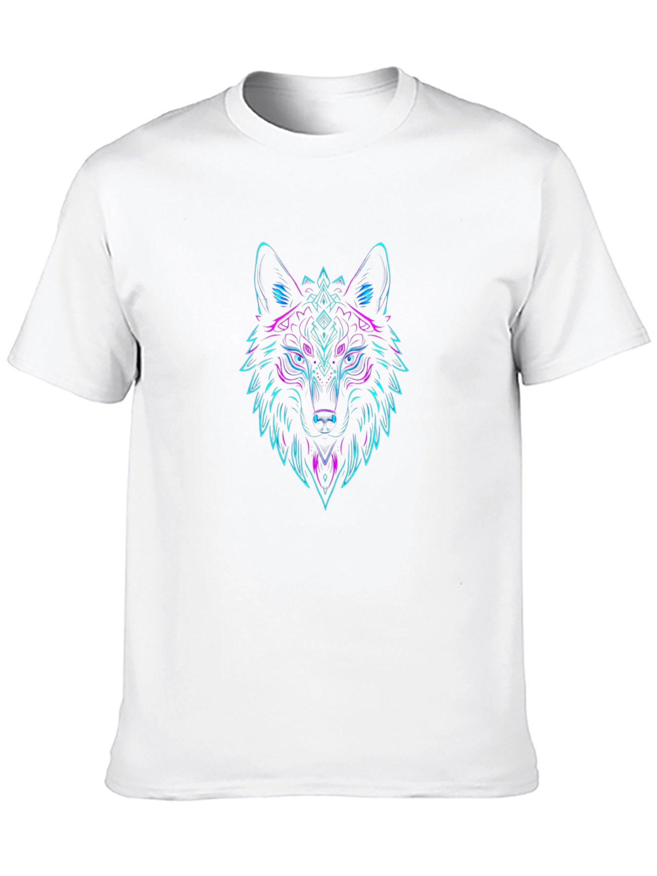 Neon Wolf Graphic Tee - Stylish Black T-Shirt