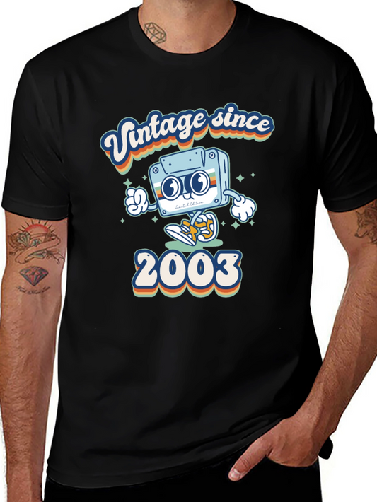Vintage Since 2003 Cassette Tape Graphic T-Shirt