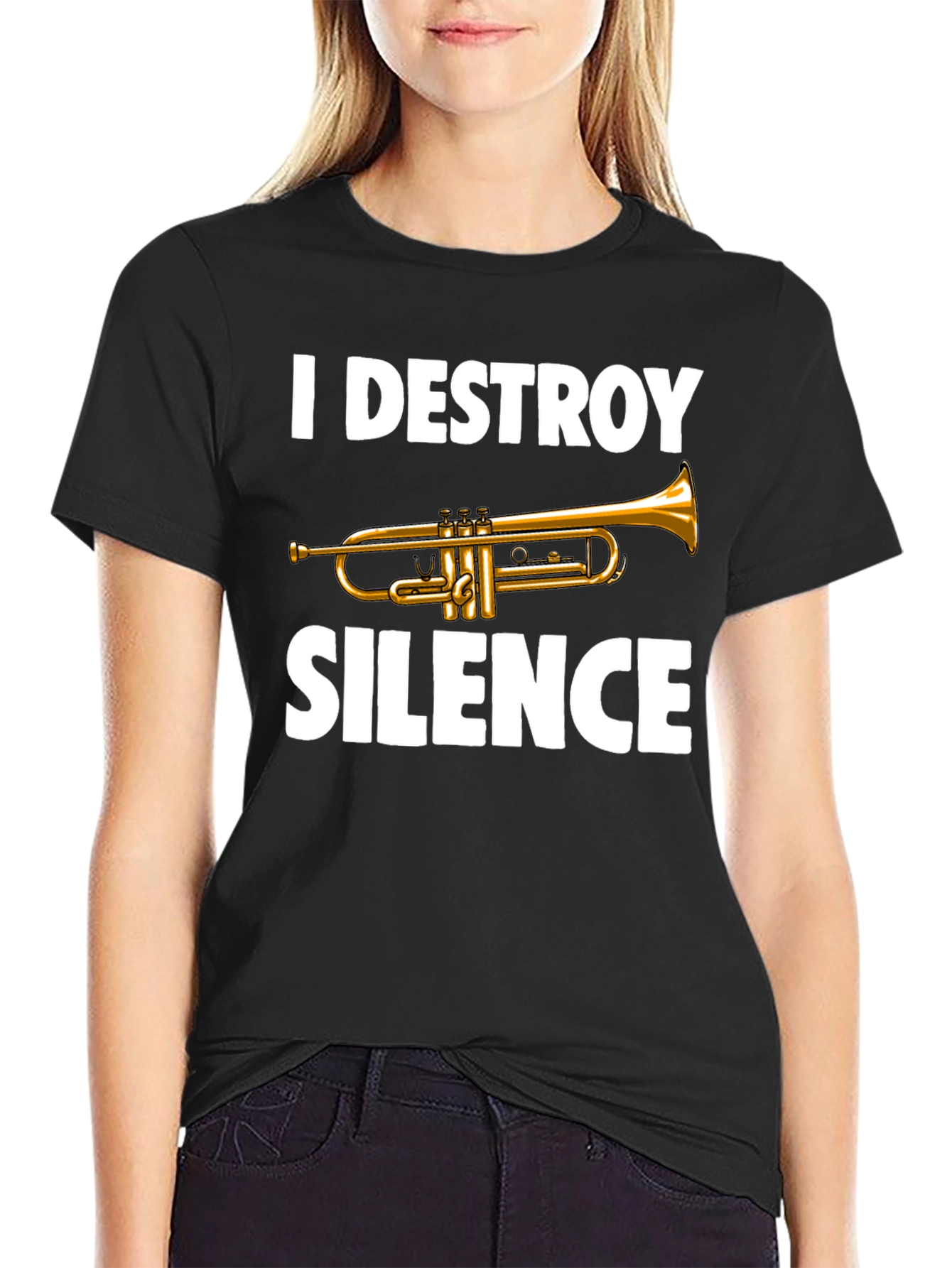 I Destroy Silence Trumpet T-Shirt - Musician Tee