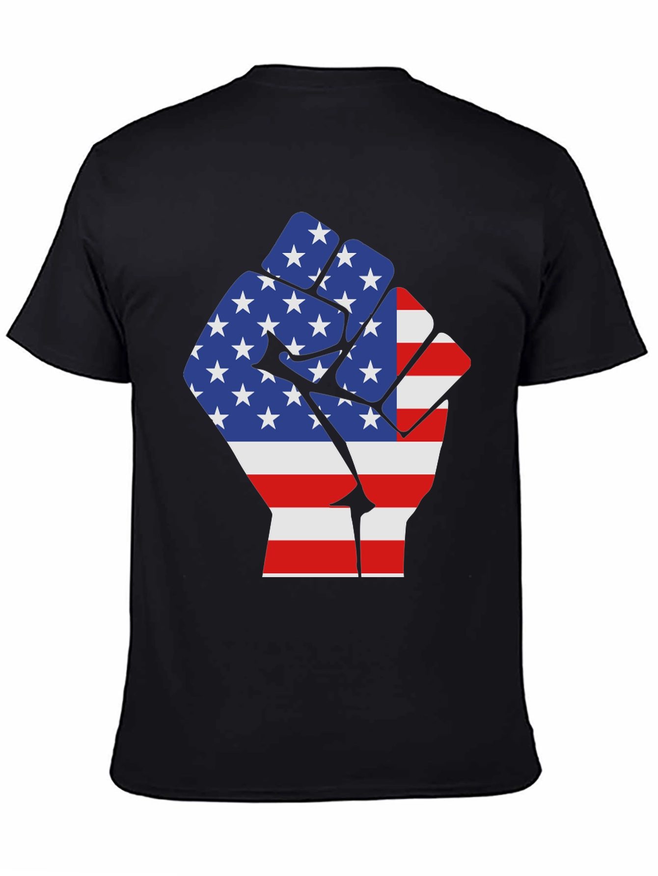 USA Flag Fist Graphic Tee - Patriotic Pride