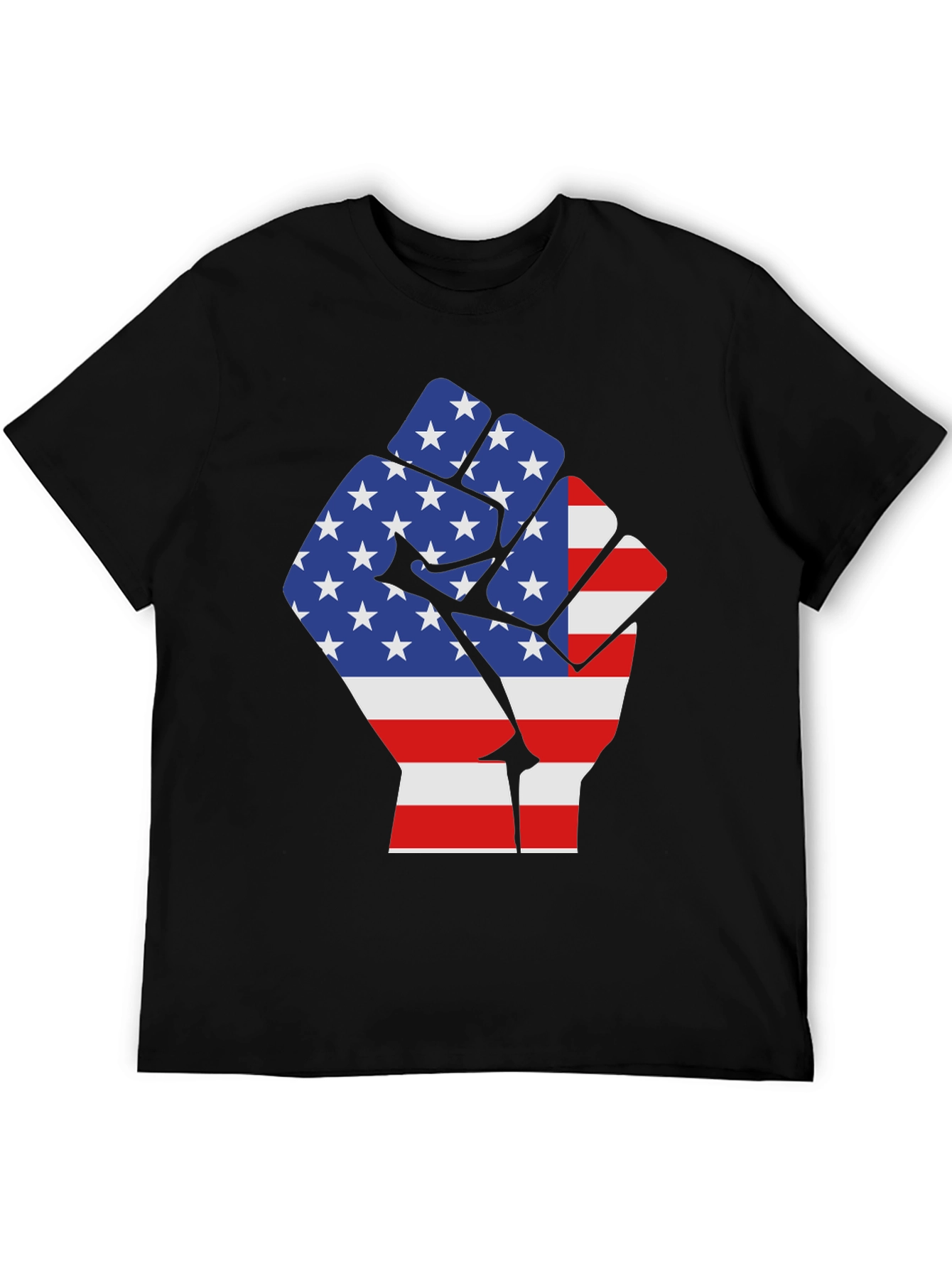USA Flag Fist Graphic Tee - Patriotic Pride
