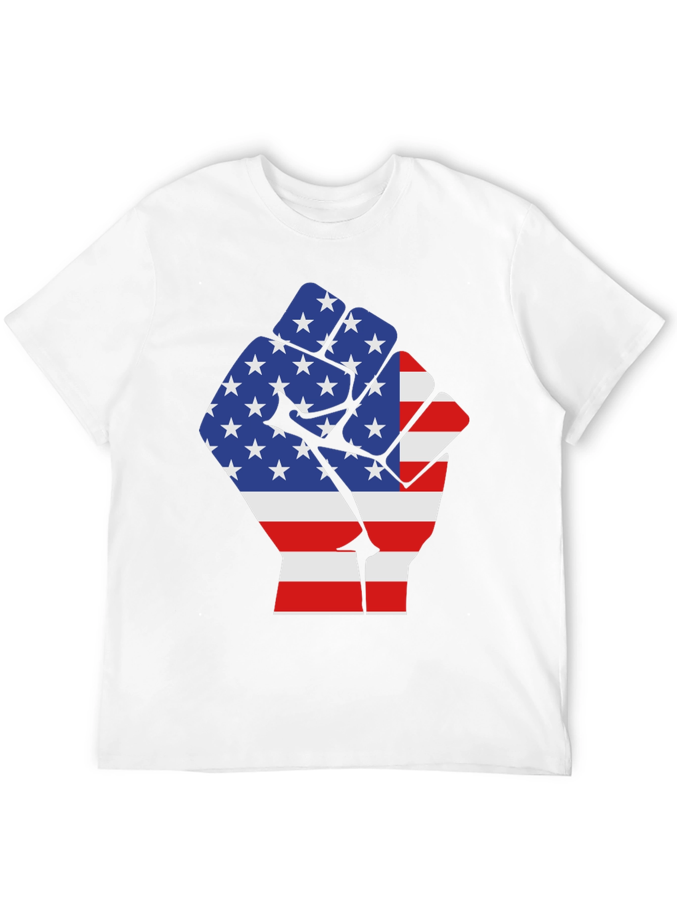 USA Flag Fist Graphic Tee - Patriotic Pride
