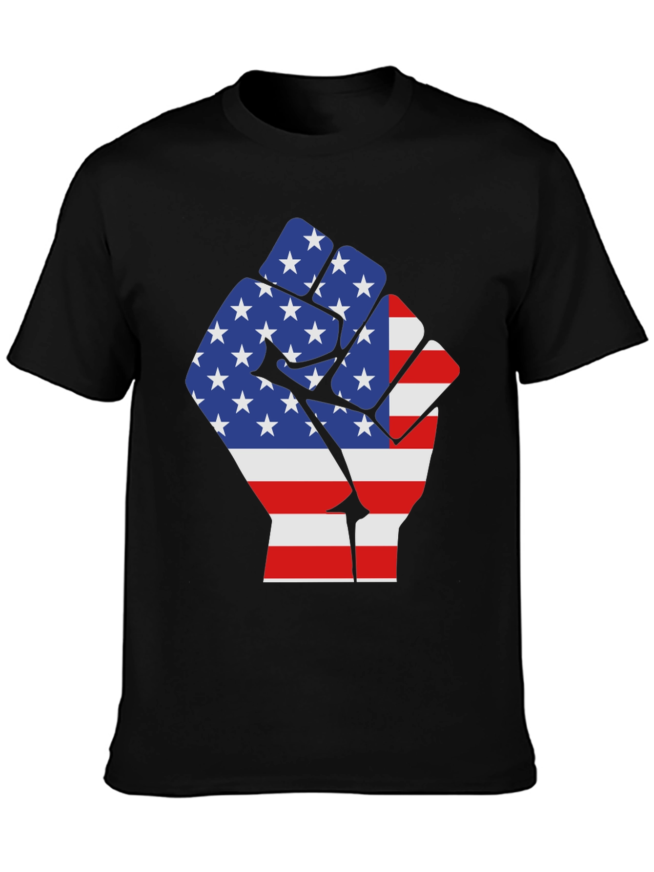 USA Flag Fist Graphic Tee - Patriotic Pride