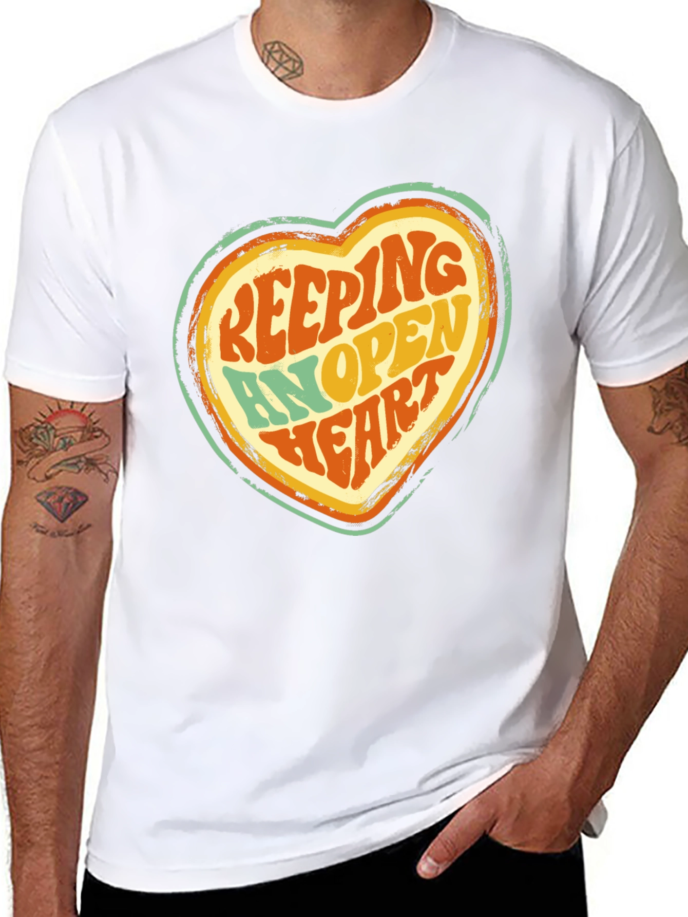 Retro Heart Open Heart T-Shirt