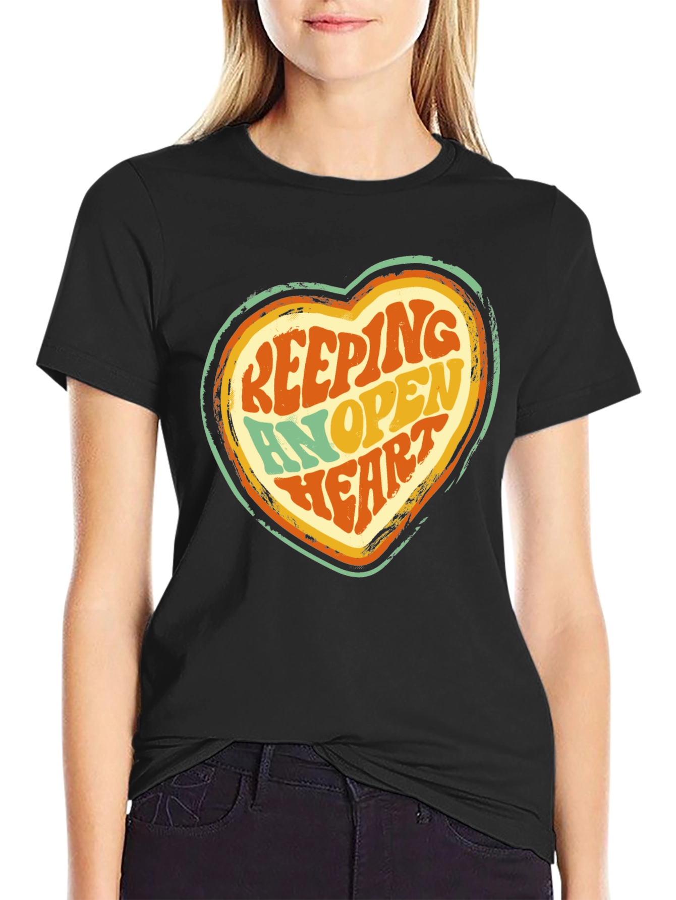 Retro Heart Open Heart T-Shirt