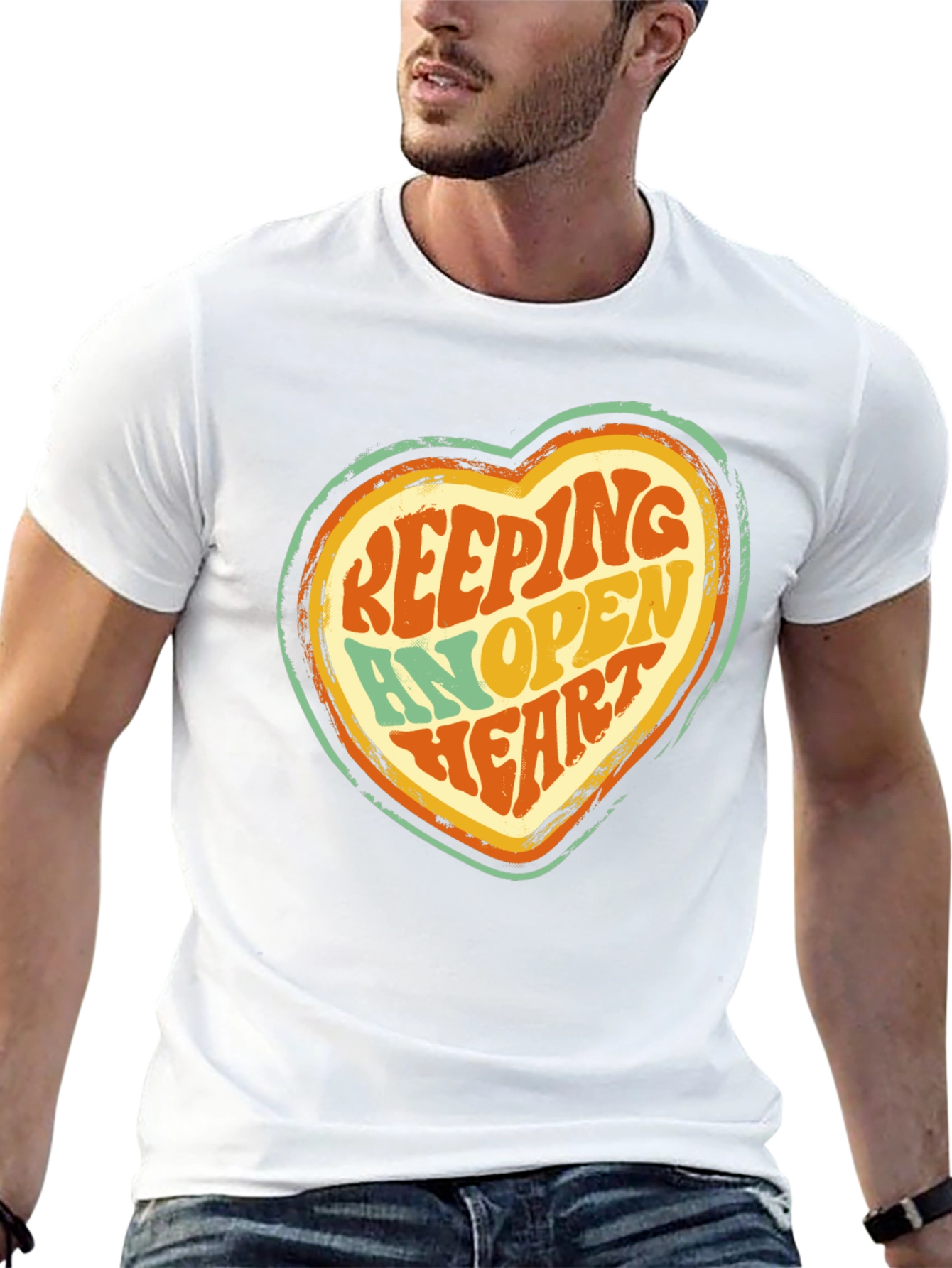 Retro Heart Open Heart T-Shirt