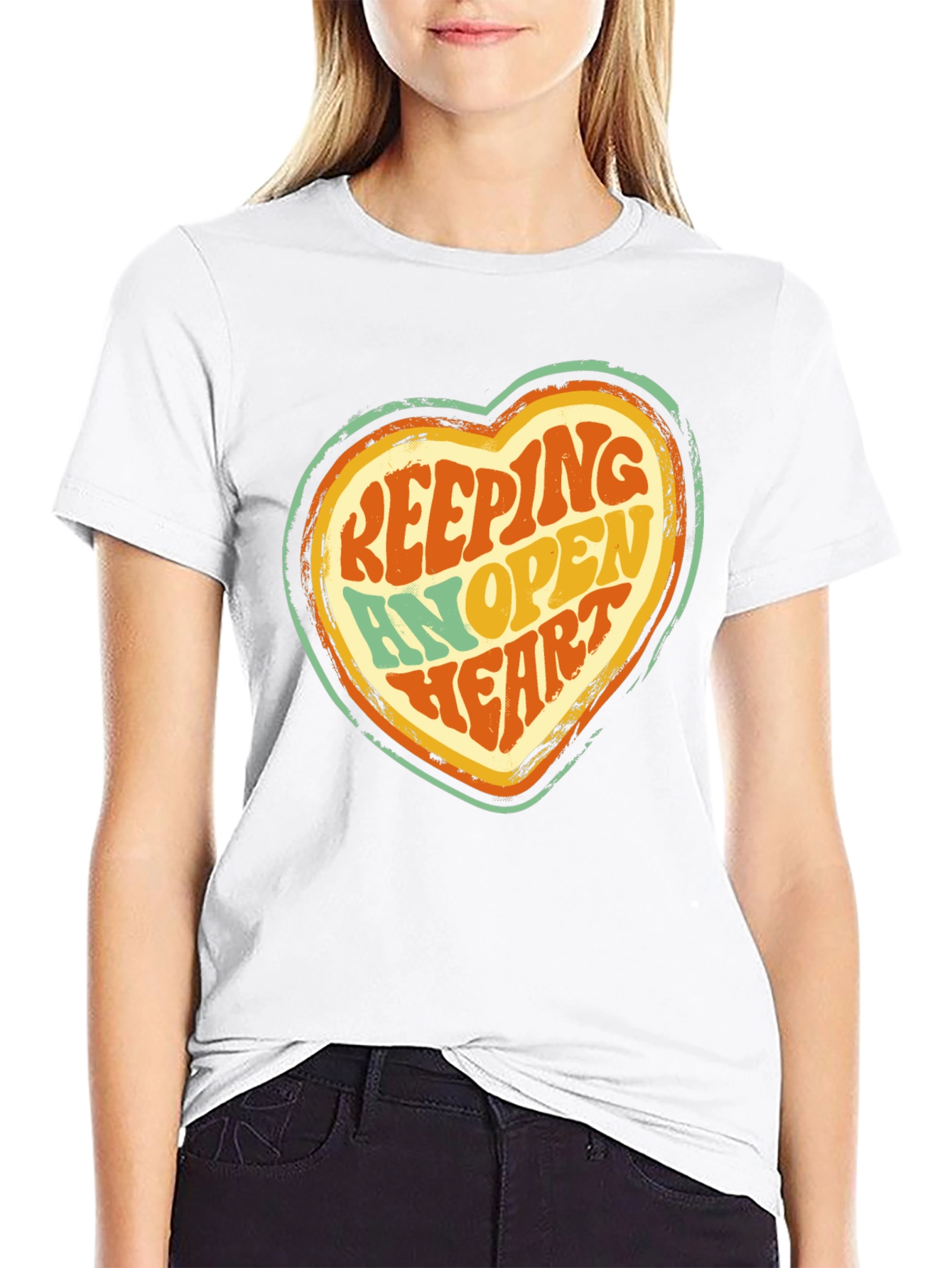 Retro Heart Open Heart T-Shirt