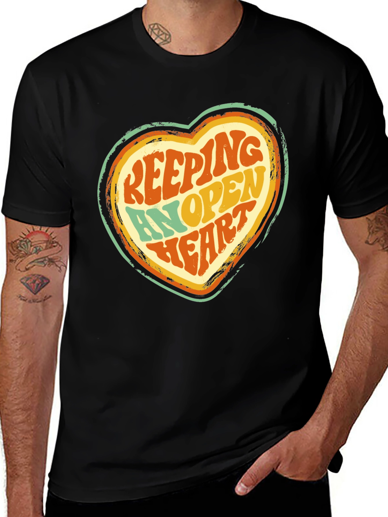 Retro Heart Open Heart T-Shirt